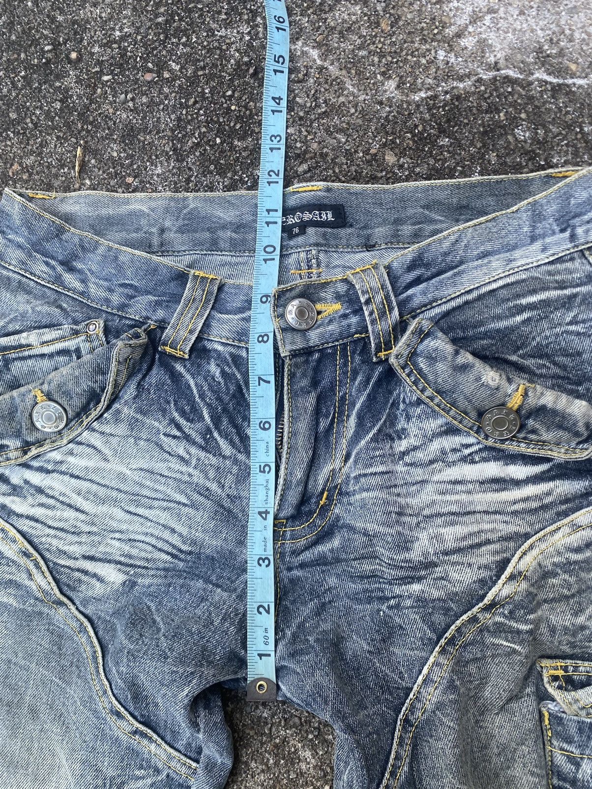 Japanese Brand Zerosail distressed tactical jeans ripped knee punk style Size US 30 / EU 46 - 11 Thumbnail