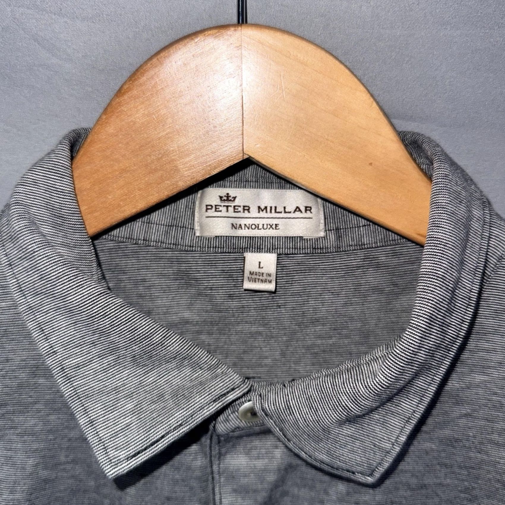 Peter Millar Peter Millar Polo Shirt Mens L Gray Nanoluxe 100% Cotton Golf Embroidered Size US L / EU 52-54 / 3 - 4 Thumbnail
