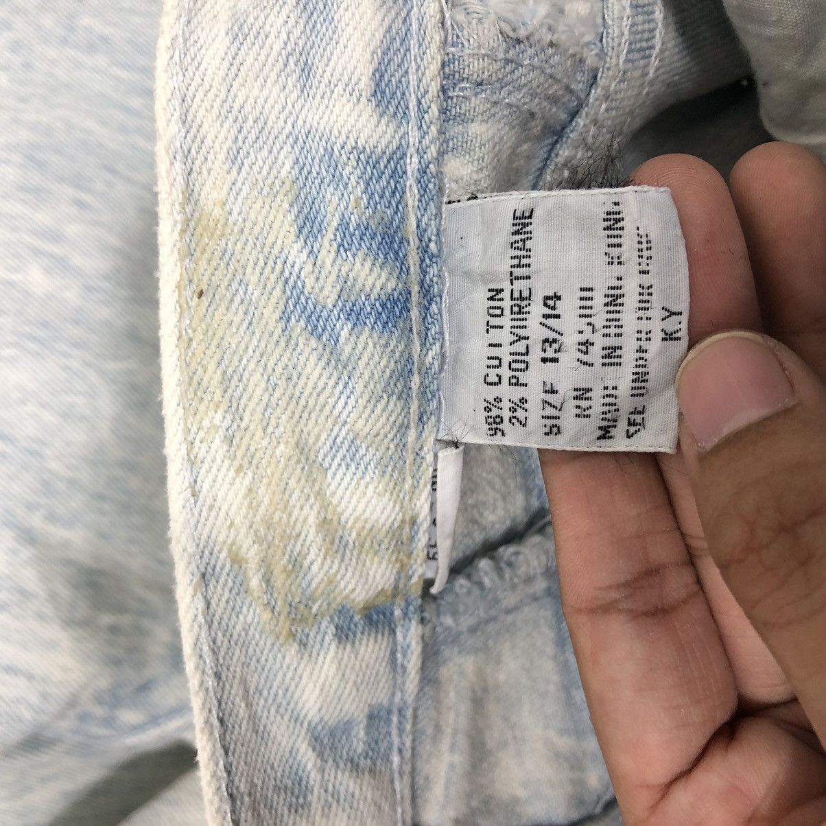 Blue Blue Japan 🔥90’s Acid Wash Distressed Denim Jeans Corni-Che Kapital Size US 30 / EU 46 - 14 Thumbnail