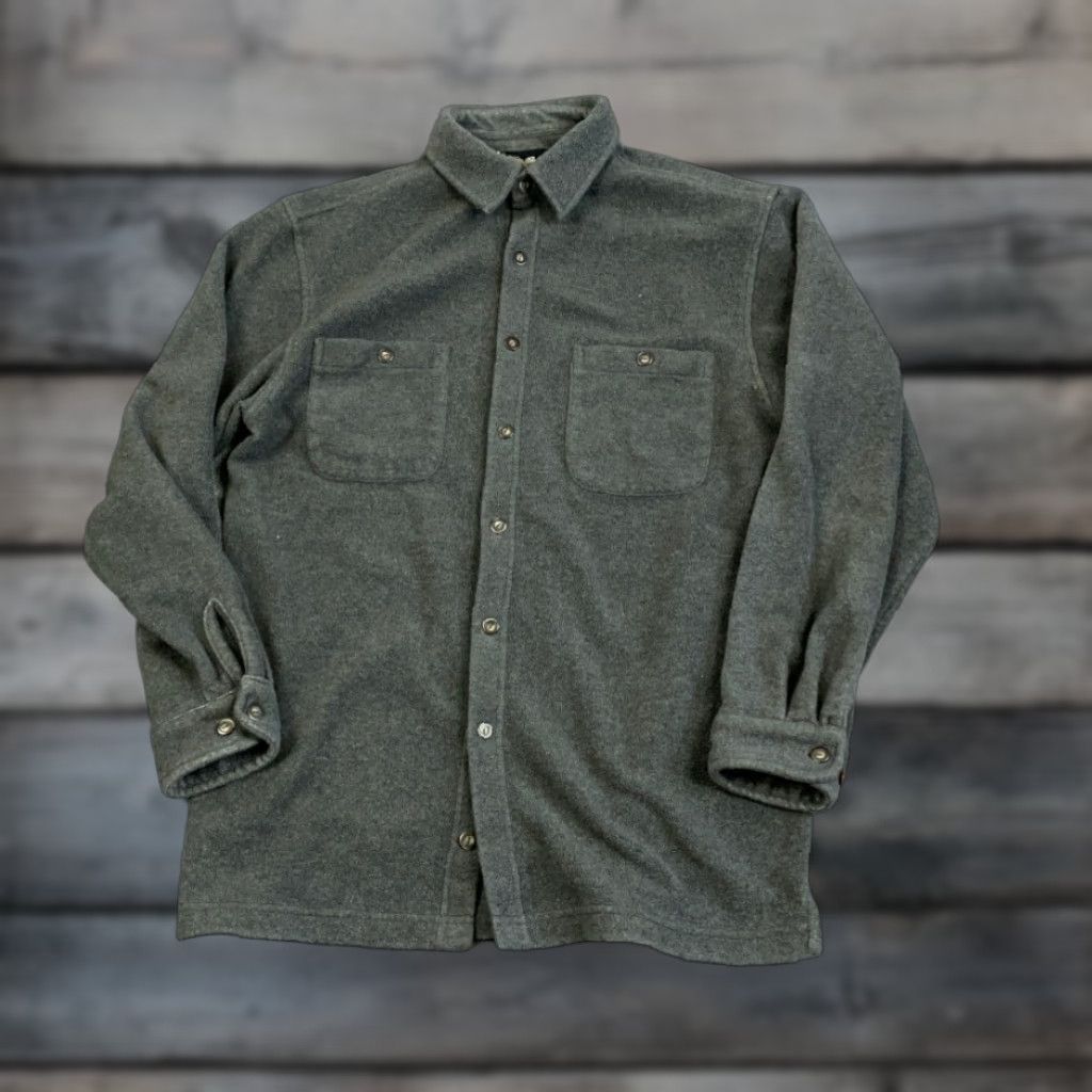 Eddie Bauer Relaxed Fit Eddie Bauer Dark Gray Fleece Work Shirt Adult Small Workwear Size US S / EU 44-46 / 1 - 1 Thumbnail