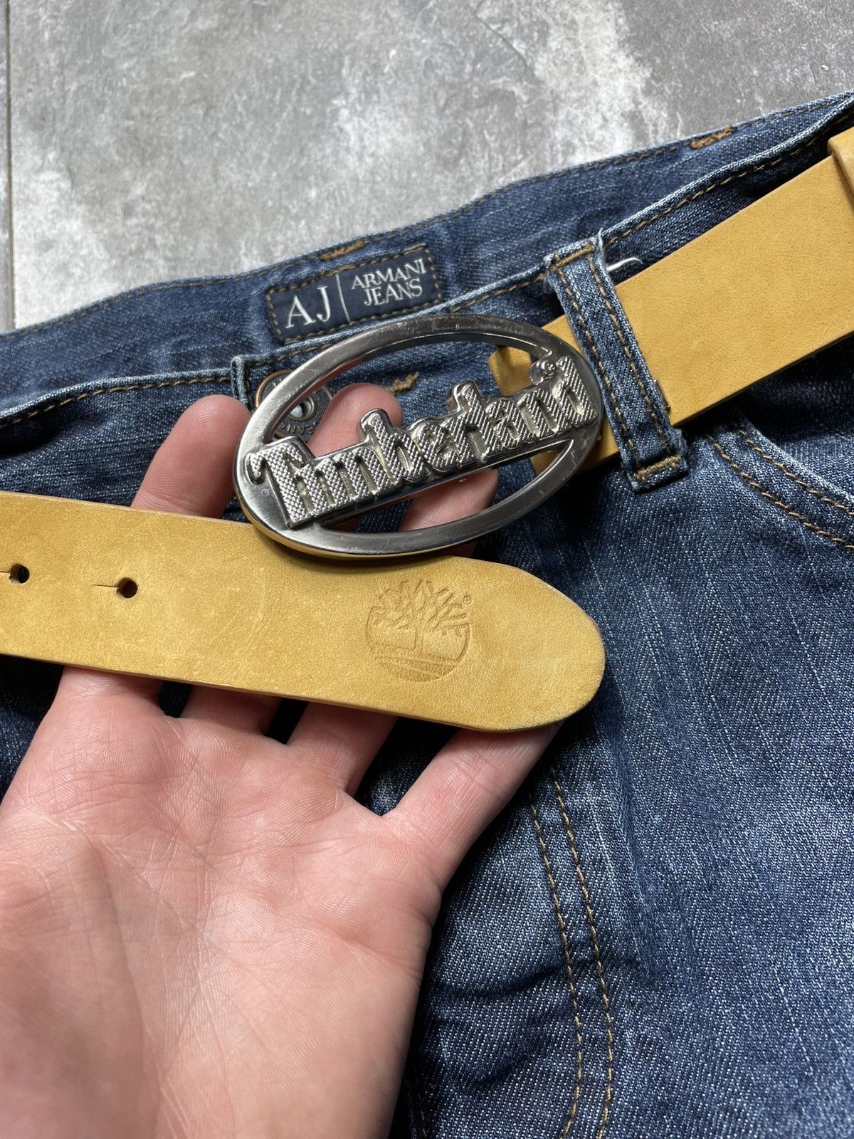 Timberland Vintage Timberland Big Logo Nubuck Leather Belt Rare Size ONE SIZE - 12 Thumbnail