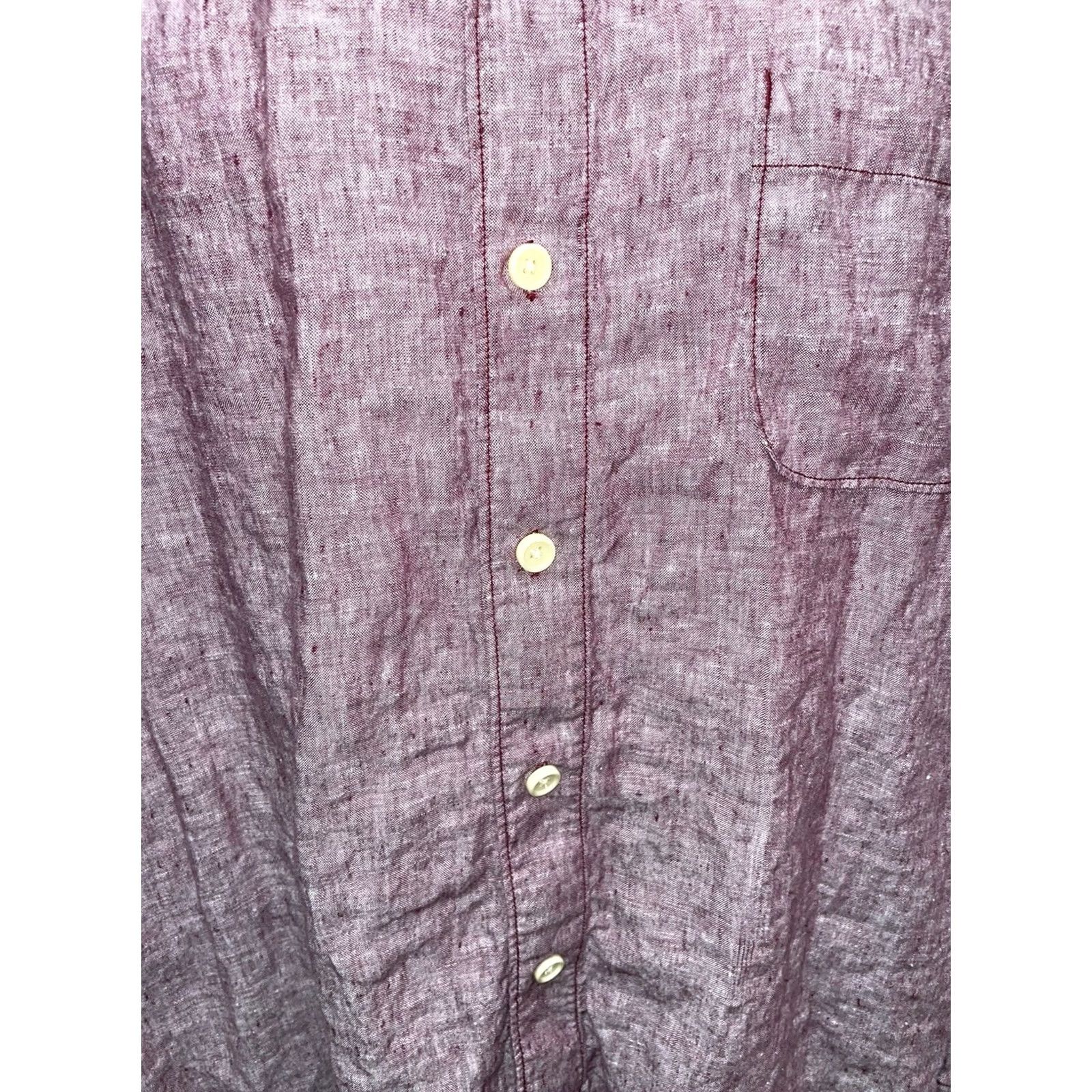 Tommy Bahama Tommy Bahama Shirt Mens XL/TG Purple/Red 100% Linen Button Down Size US XL / EU 56 / 4 - 4 Thumbnail