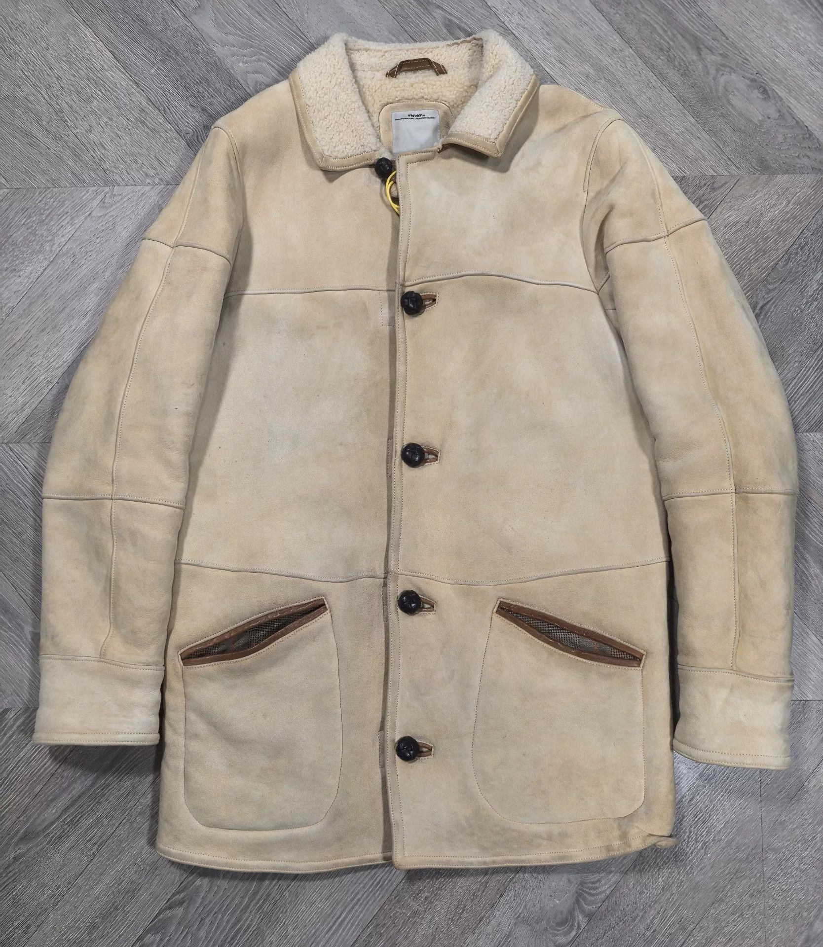 Visvim visvim patton coat in ivory color | Grailed