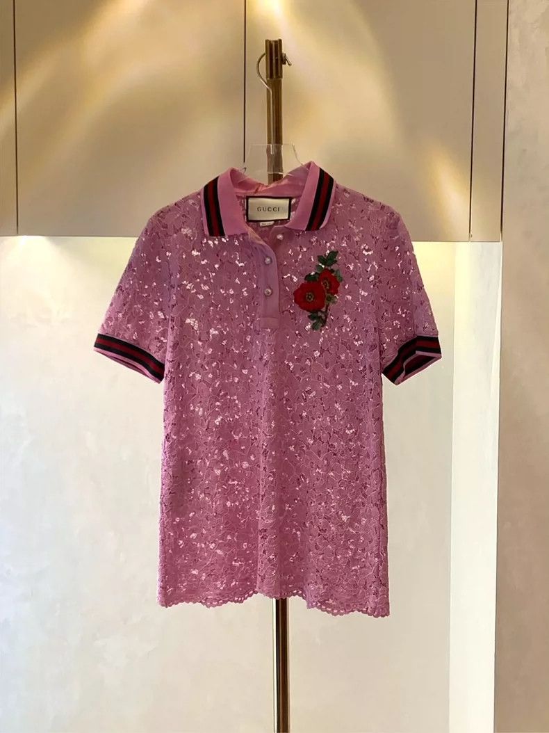 Gucci Gucci Pink lace short sleeves 2505-Nextarrow Size M / US 6-8 / IT 42-44 - 1 Thumbnail