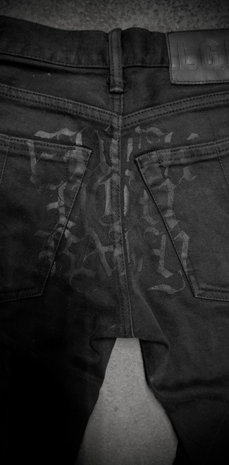 SOLD* L.G.B “Fuck You Baby” Bondage Jeans