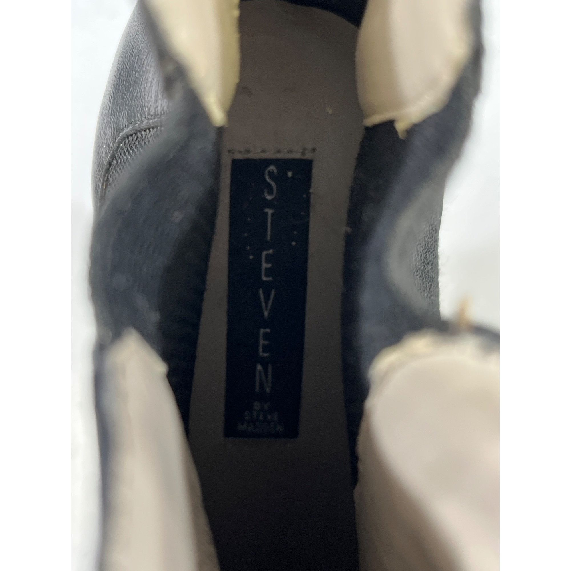 Steve Madden Steven By Steve Madden Maliik Women's Black Leather Ankle Bo Size US 10 / IT 40 - 7 Thumbnail