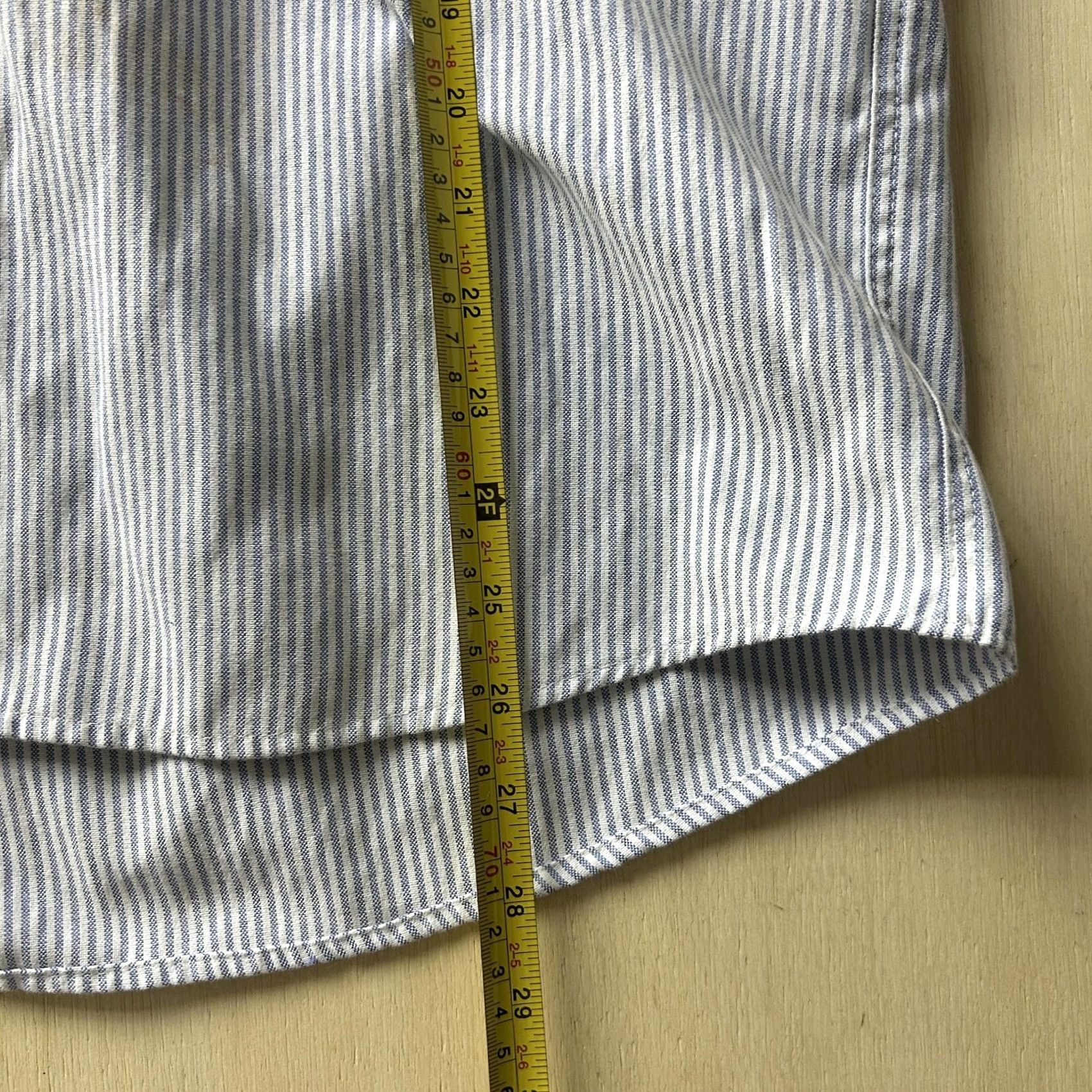 Vintage AMRISH Shirt Mens Small Blue Striped Short Sleeve Button Up Pocket Workwear Size US S / EU 44-46 / 1 - 5 Thumbnail