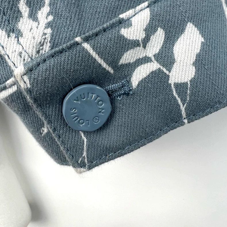 Louis Vuitton Louis Vuitton 23ss blue wheat-ear print denim jacket 2502-N Size US S / EU 44-46 / 1 - 8 Thumbnail