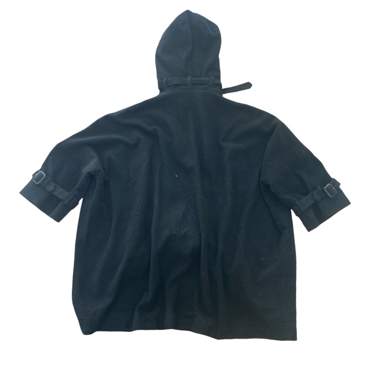 Tsumori Chisato TSUMORI CHISATO WOOL PEACOAT PONCHO WITH HOOD Size L / US 10 / IT 46 - 4 Thumbnail