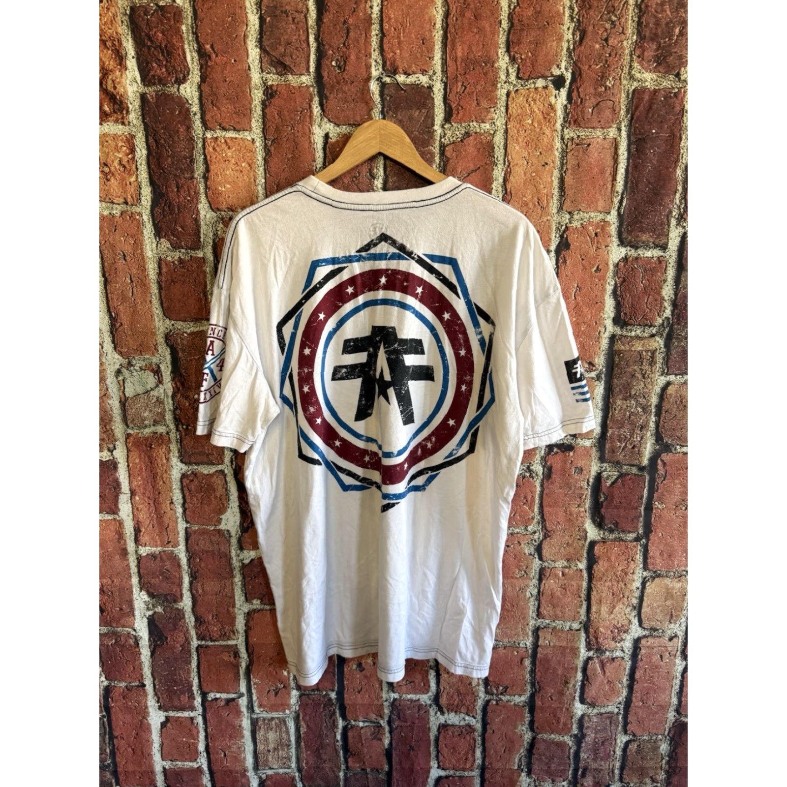 Vintage American Fighter T-Shirt Mens White Short Sleeve Size 2XL Graphics Shirt Size US XXL / EU 58 / 5 - 2 Thumbnail