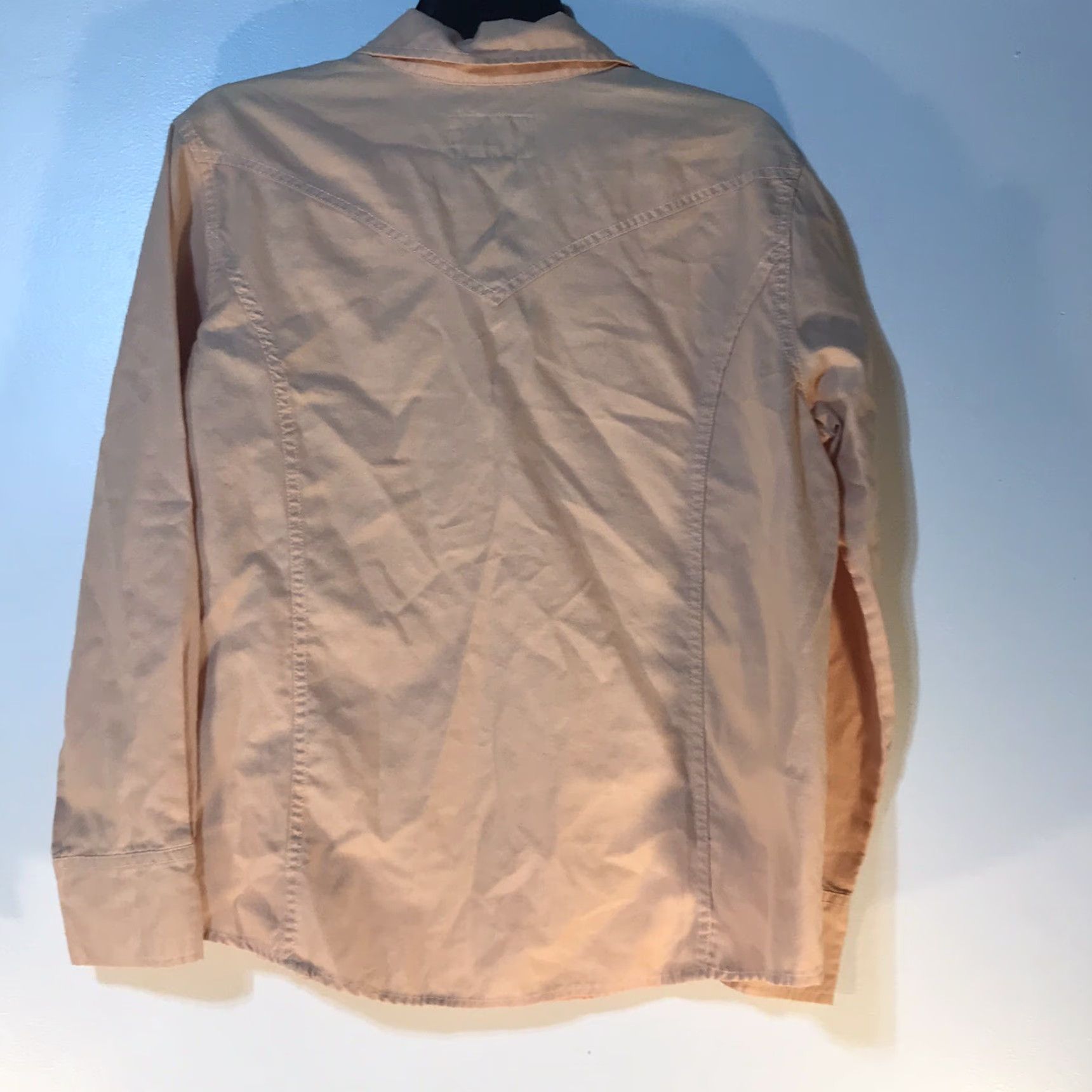 Vintage C.E. Schmidt Women's Workwear Shirt Size L Peach Long Sleeve Collared Western Casual Size L / US 10 / IT 46 - 3 Thumbnail