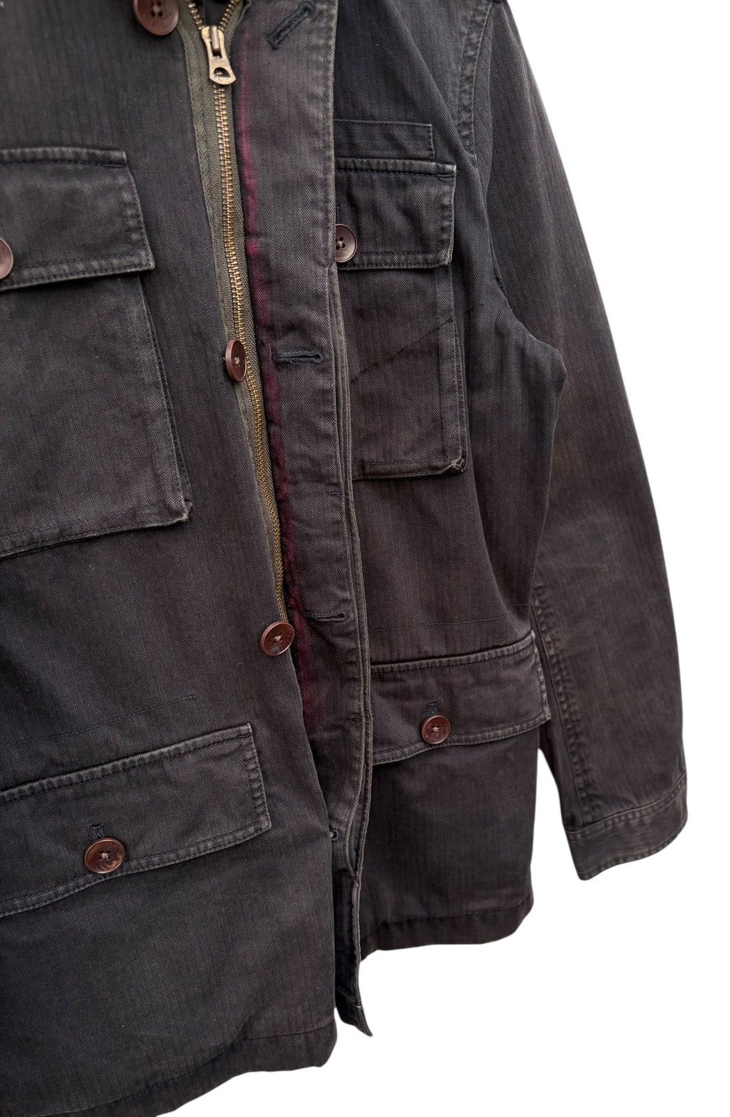 R.Newbold Faded R Newbold Paul Smith Tactical Military Hbt Jacket Size US S / EU 44-46 / 1 - 7 Thumbnail