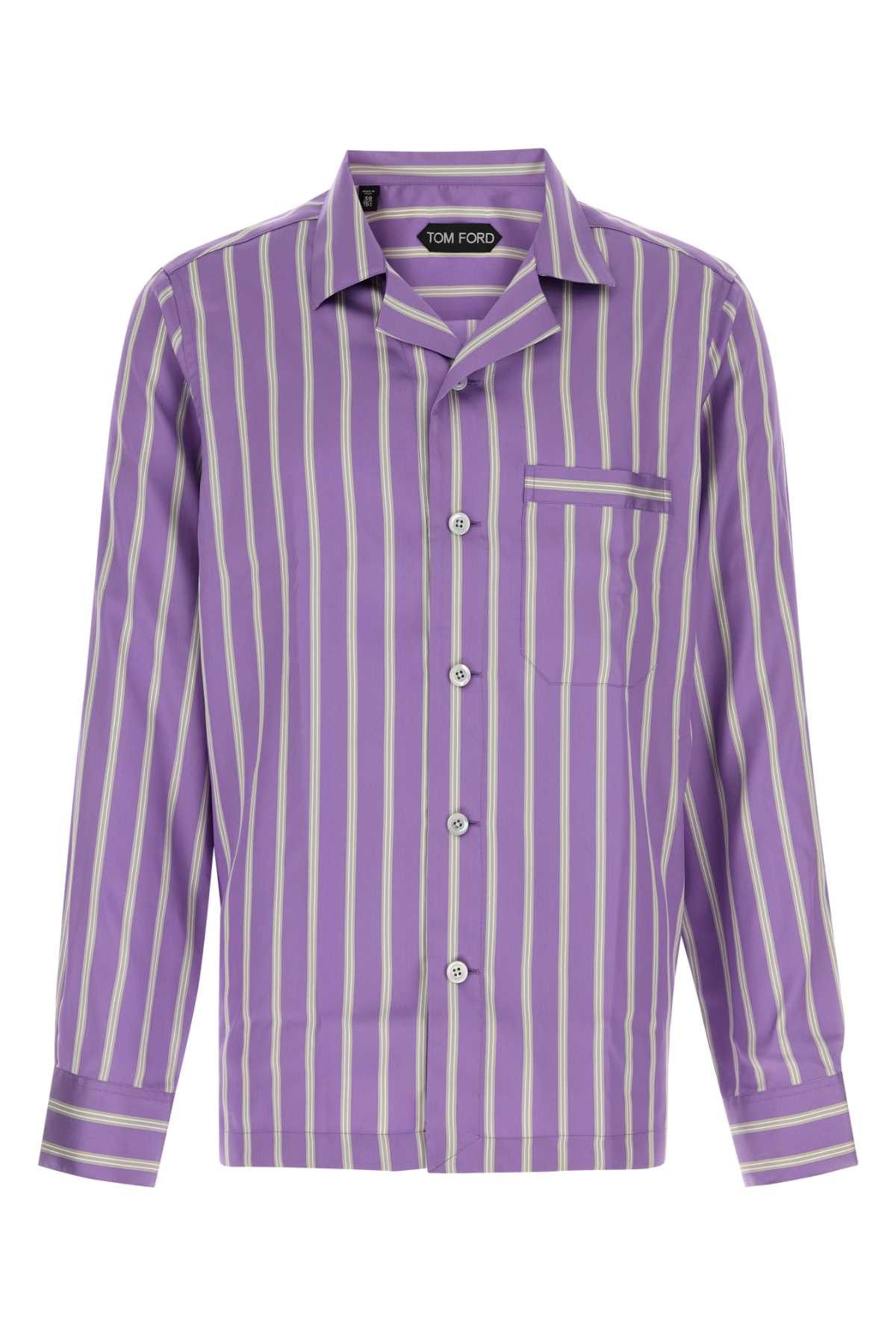 Tom Ford Printed Satin Shirt Size US M / EU 48-50 / 2 - 1 Thumbnail