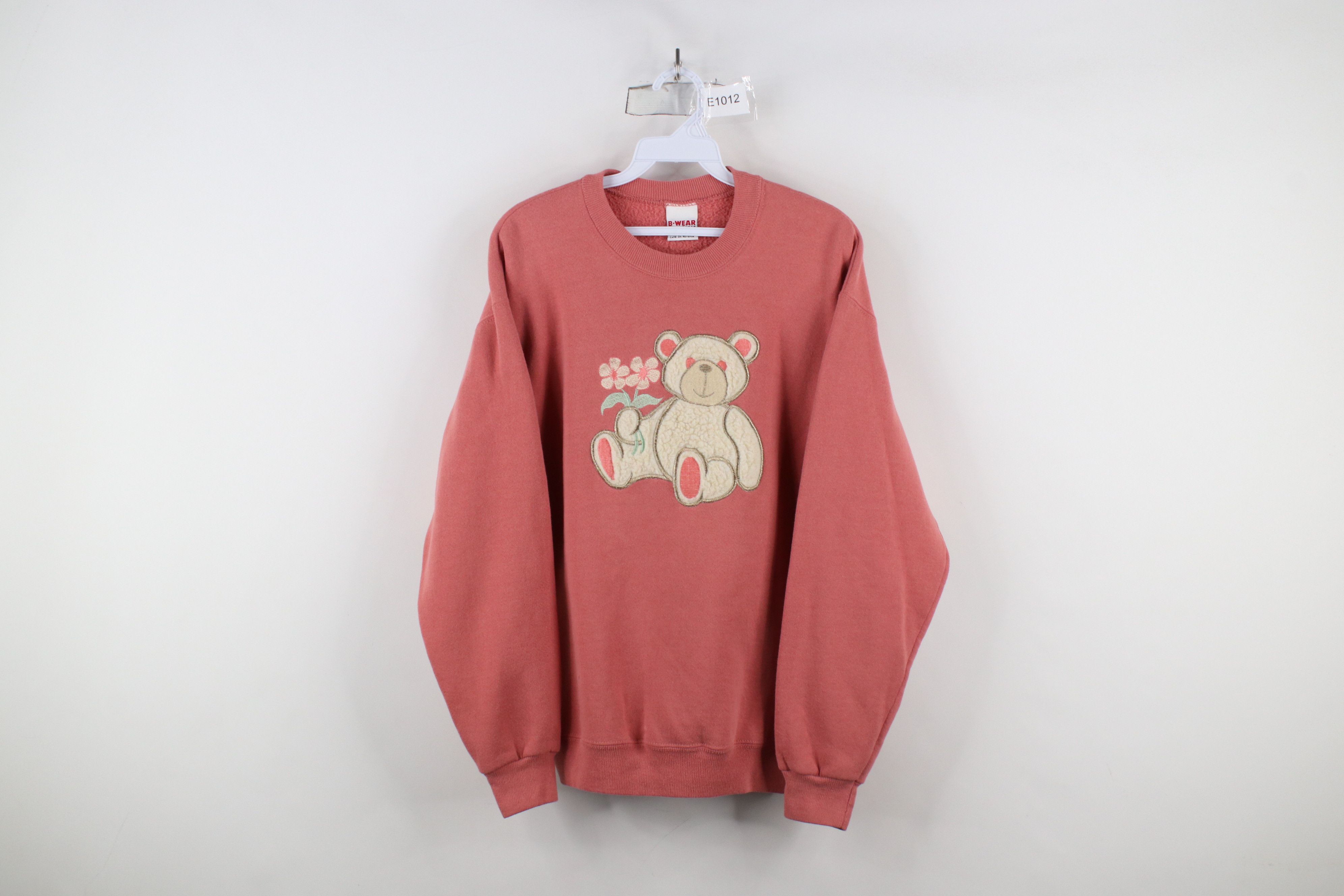 Vintage Vintage 90s Streetwear Teddy Bear Flower Sweatshirt USA Size M / US 6-8 / IT 42-44 - 1 Thumbnail