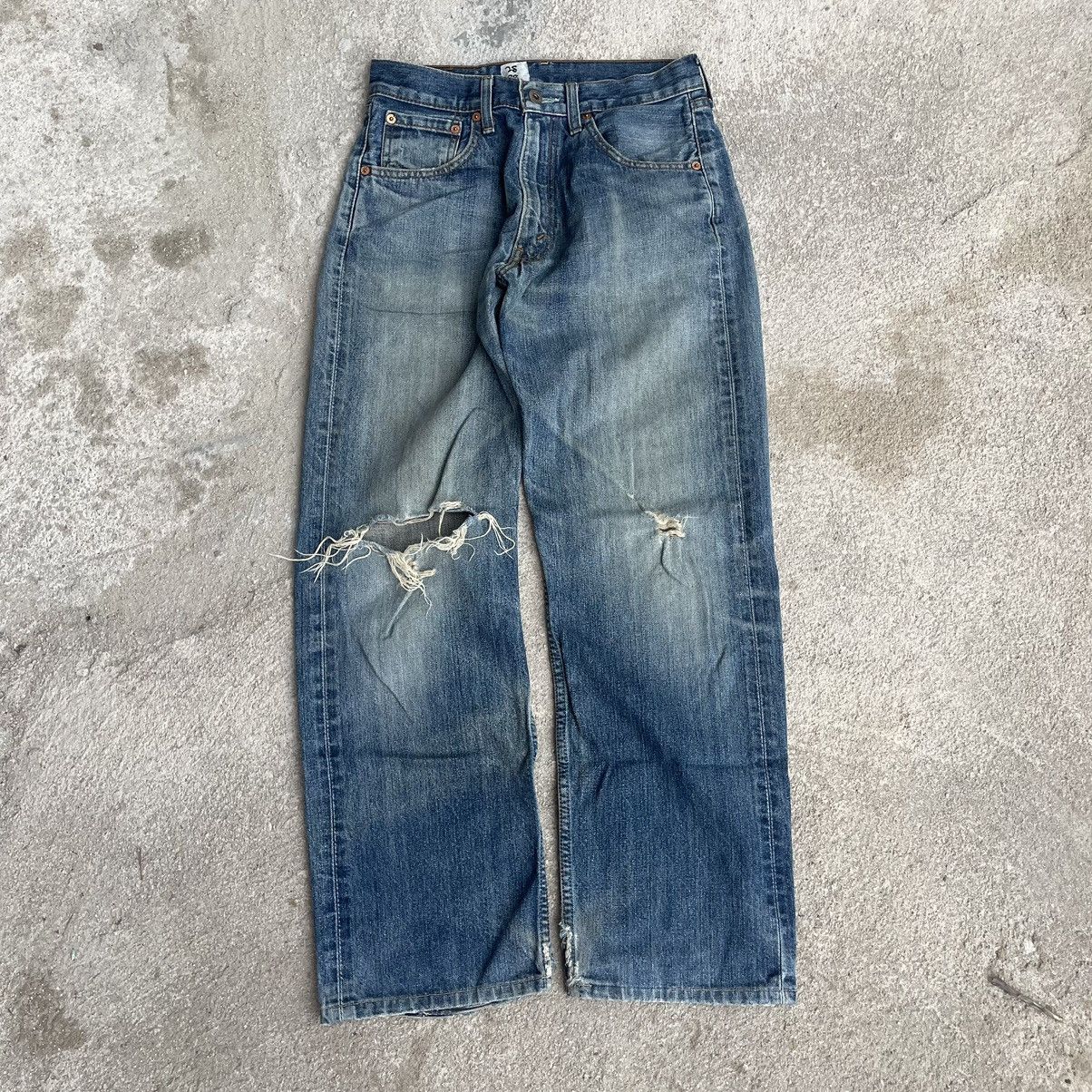 Levi's × Levi's Vintage Clothing “VINTAGE LEVIS” Y2K LEVIS DISTRESSED DENIM Size US 29 - 1 Thumbnail