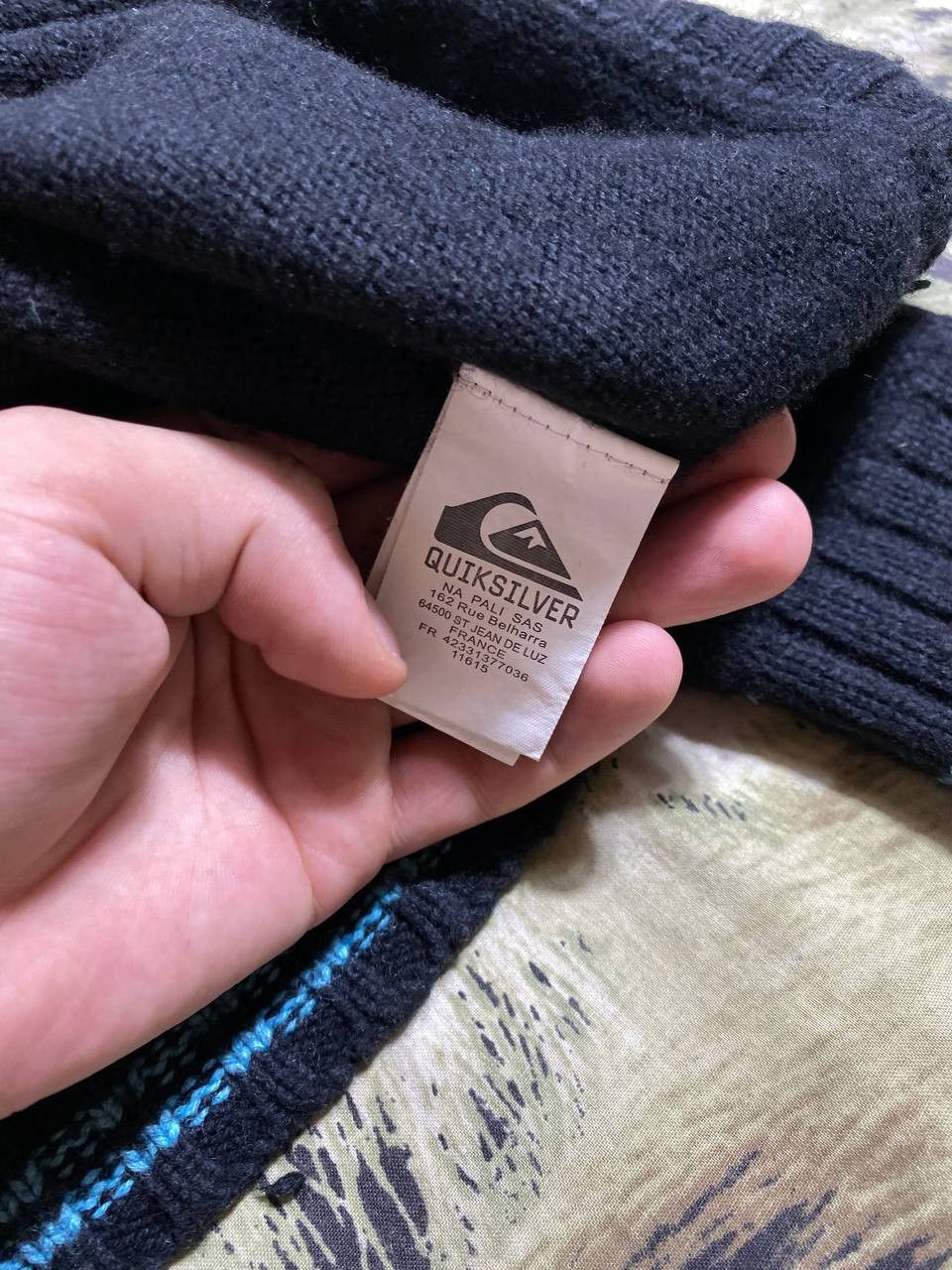 Quiksilver × Vintage 00s VINTAGE QUIKSILVER Knitted Big Logo Surf Style Sweater Size US XL / EU 56 / 4 - 6 Thumbnail