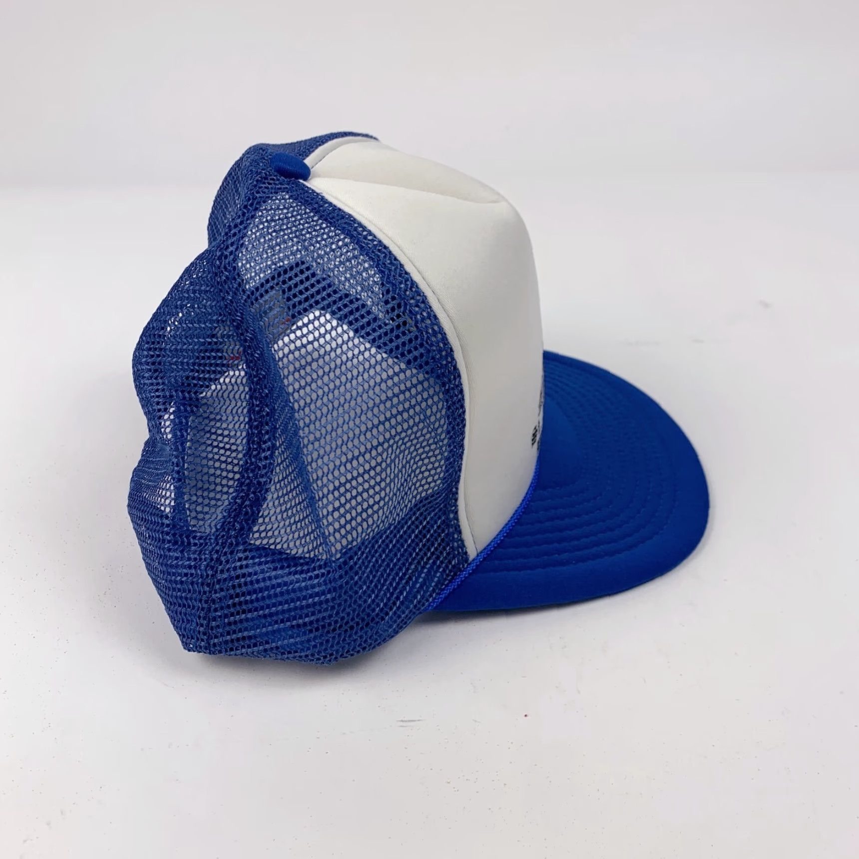 Vintage VINTAGE San Sun St Ann Parish Walker Kansas Blue White Snapback Trucker Hat Cap One Size Adults Mens Womens Girls Boys? Size ONE SIZE - 3 Thumbnail