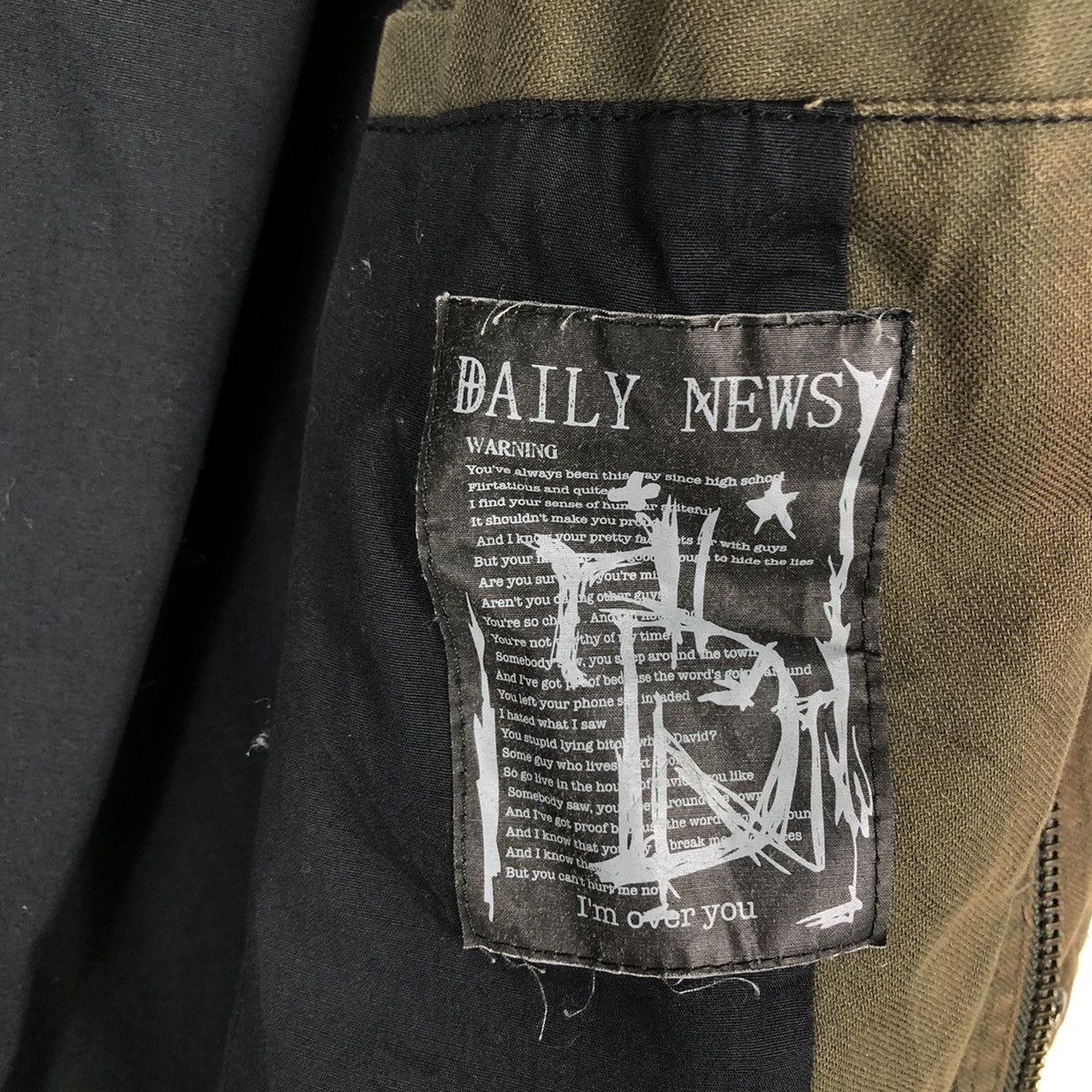 Hysteric Glamour 🔥90’s Vintage Biker Jacket Daily News Japan Made Size US M / EU 48-50 / 2 - 15 Thumbnail