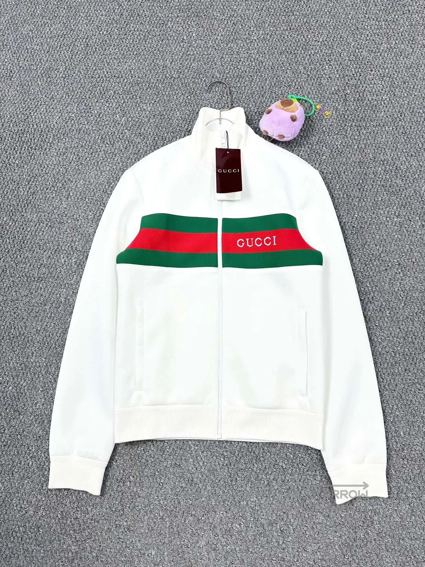 Gucci Guicci White Striped Logo Printed Slim Jacket| Size US XS / EU 42 / 0 - 1 Thumbnail