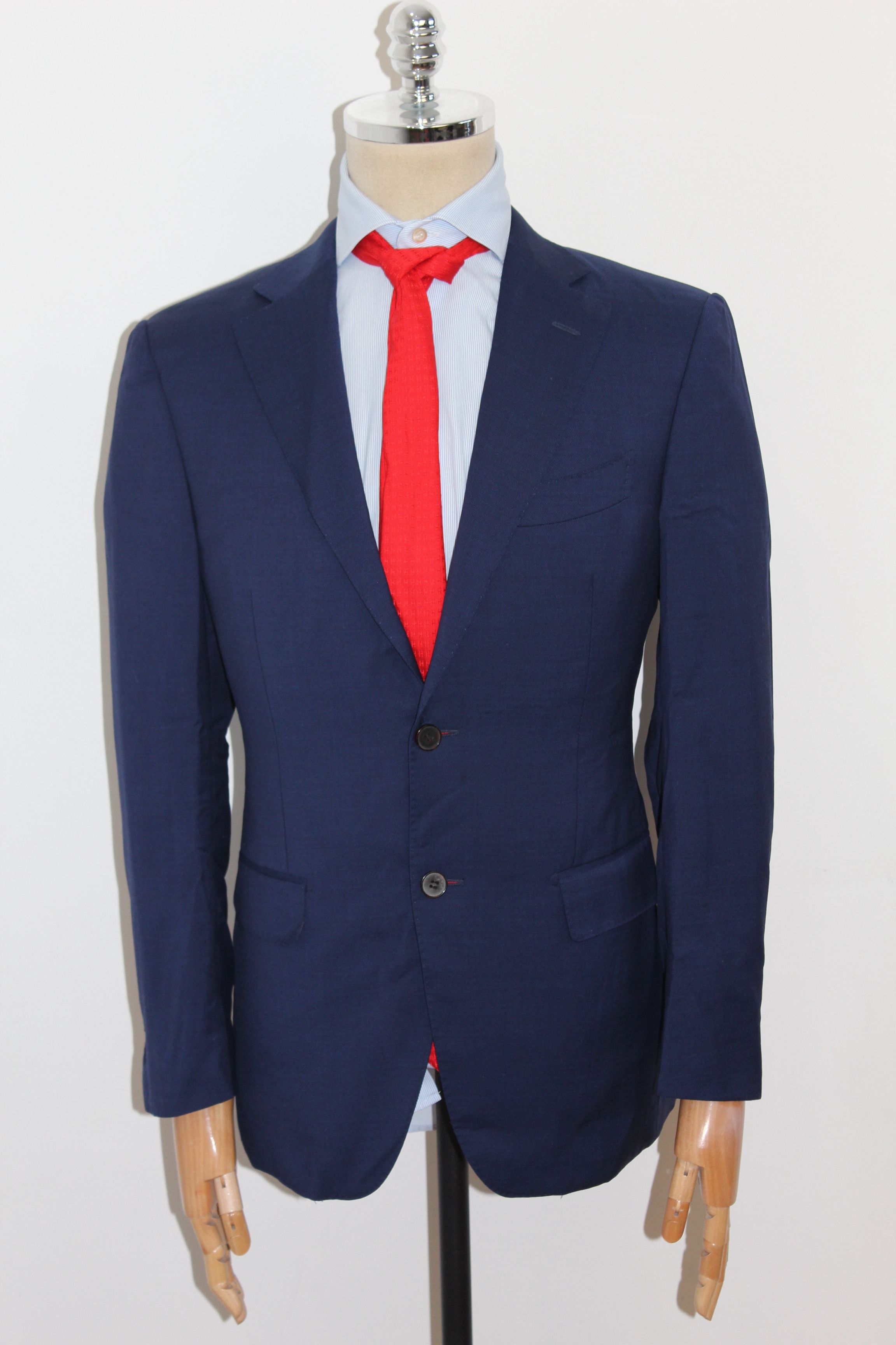 Suitsupply Men's SUITSUPPLY Zignone Blue Suit Blazer Jacket Size 46 Size 46S - 1 Thumbnail