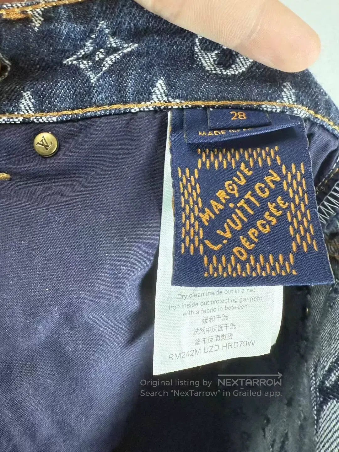 Louis Vuitton louis vuitton x timberland embroidered denim pants. Size US 28 / EU 44 - 5 Thumbnail