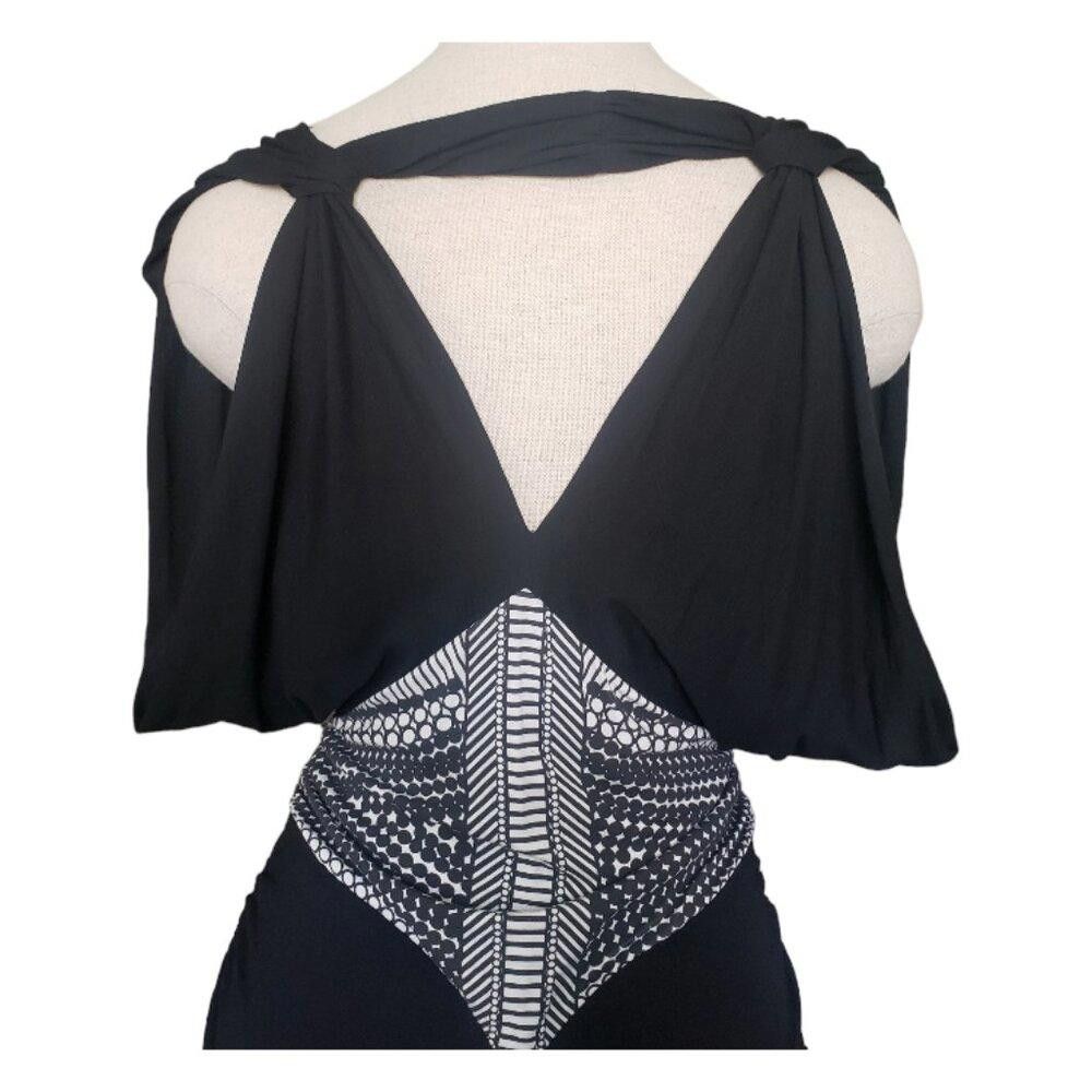 Nicole Miller CT786 Nicole Miller Black and White Sleeveless Sexy Dress S Size S / US 4 / IT 40 - 5 Thumbnail