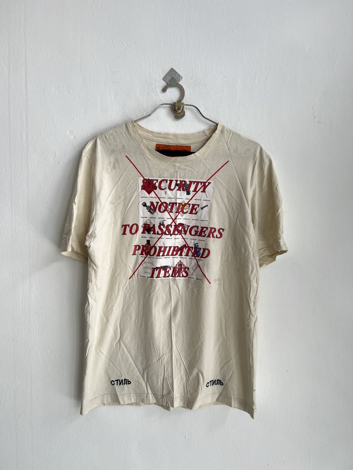 Heron Preston Airborne Capsule Col HBX Exclusive Prohibited Items Shirt Size US L / EU 52-54 / 3 - 3 Thumbnail