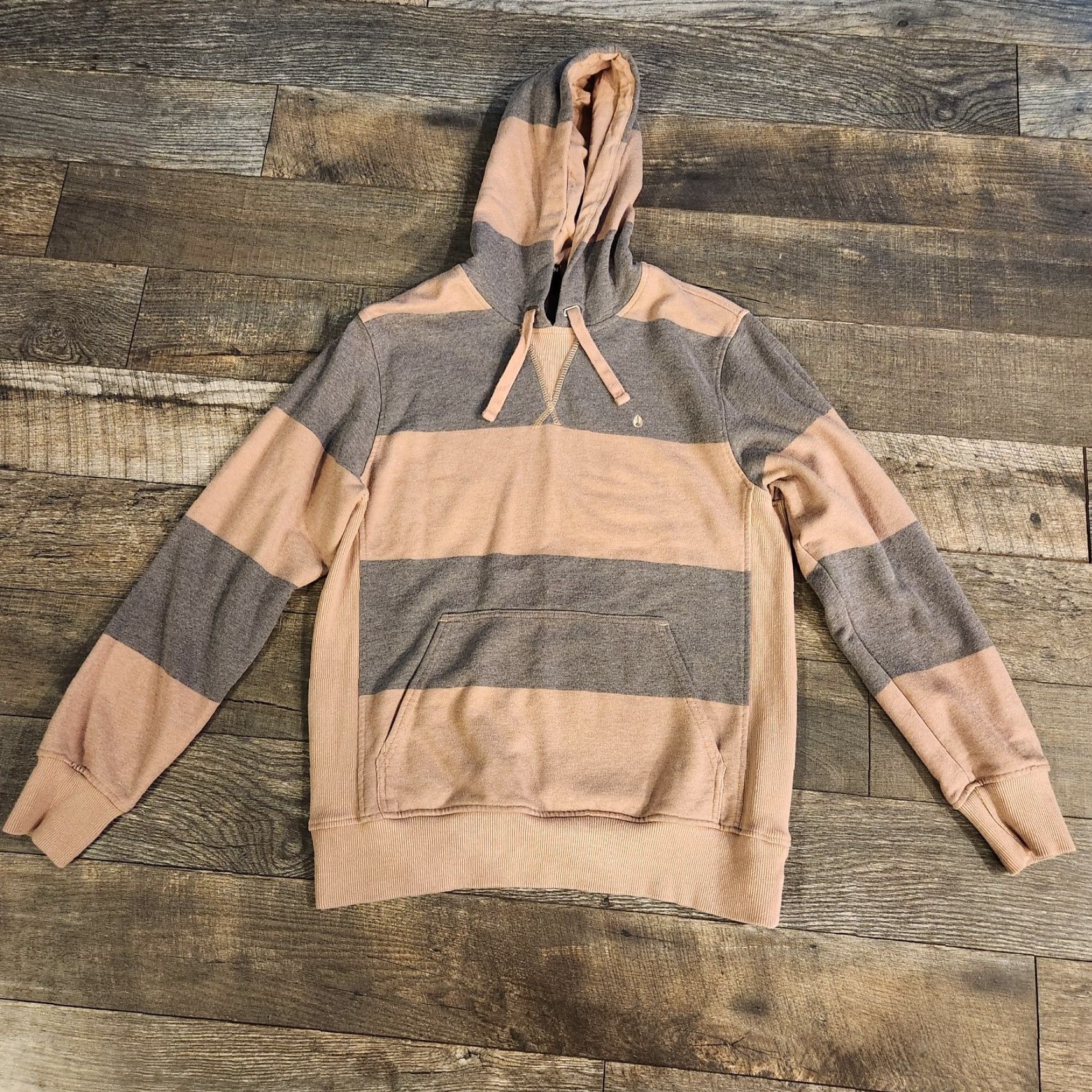 Nixon Nixon Hoodie Mens Small Pullover Sweatshirt Striped Gray Brown Mens Size US S / EU 44-46 / 1 - 2 Thumbnail