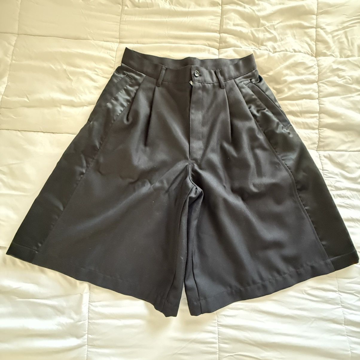 COMME DES GARCONS SHIRT Black Paneled Shorts