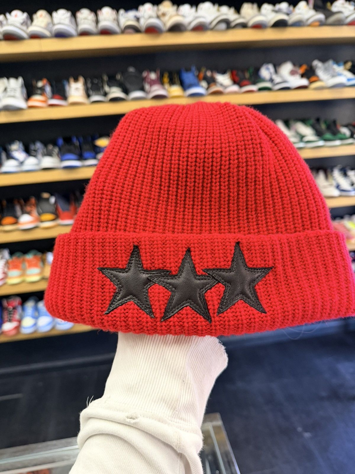 Chrome Hearts Chrome Hearts Triple Star Patch Beanie Size ONE SIZE - 2 Thumbnail