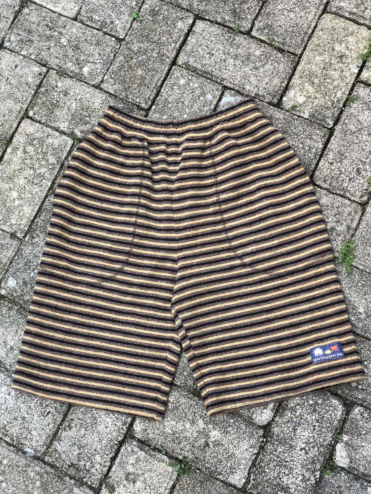 image of Vintage Issey Miyake Hai Sporting Gear Short Pants in Striped, Men's (Size 30)