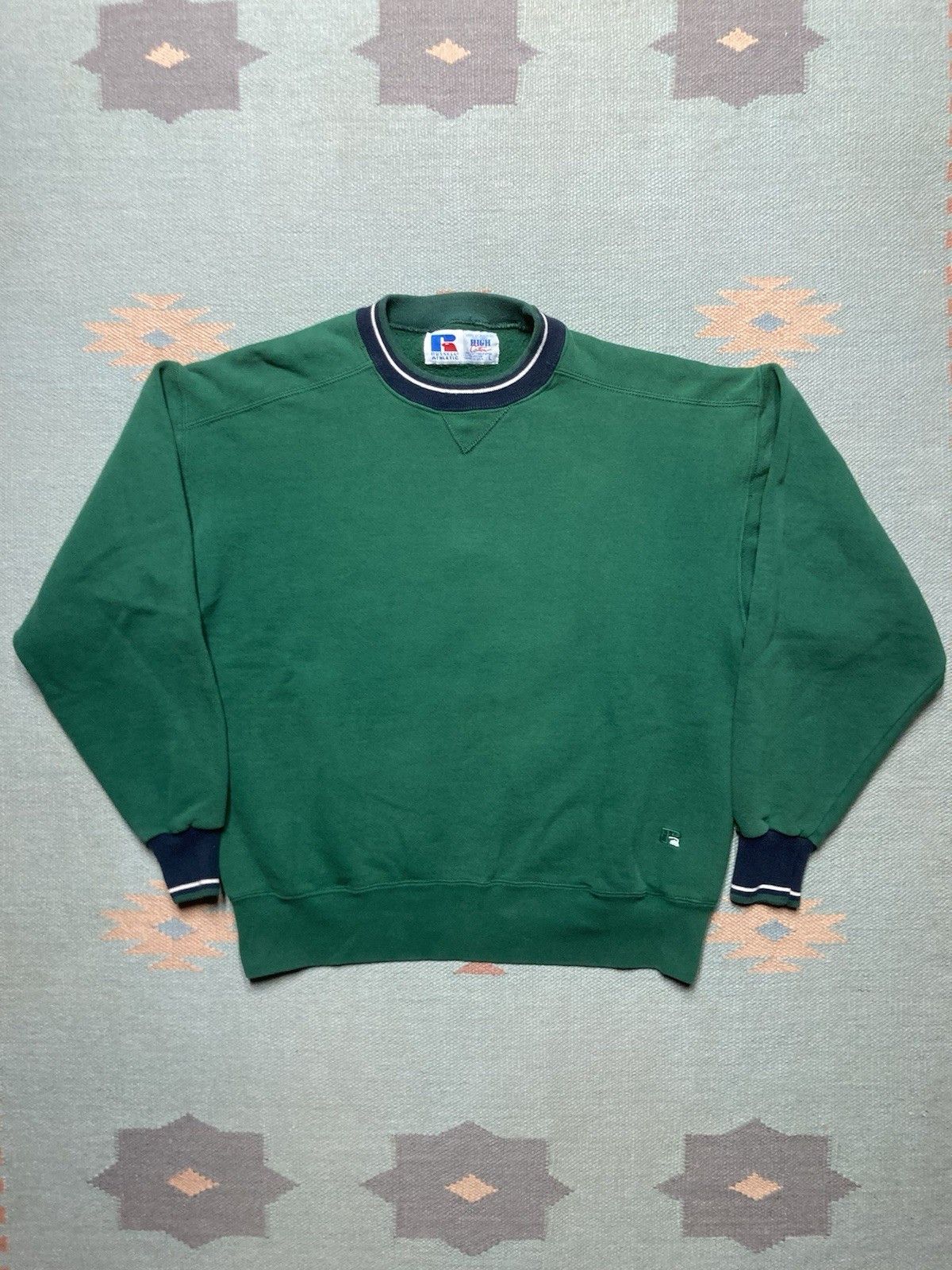 Russell Athletic × Vintage Crewneck sweatshirt Russell athletic high cotton 2 tone L Size US L / EU 52-54 / 3 - 1 Thumbnail