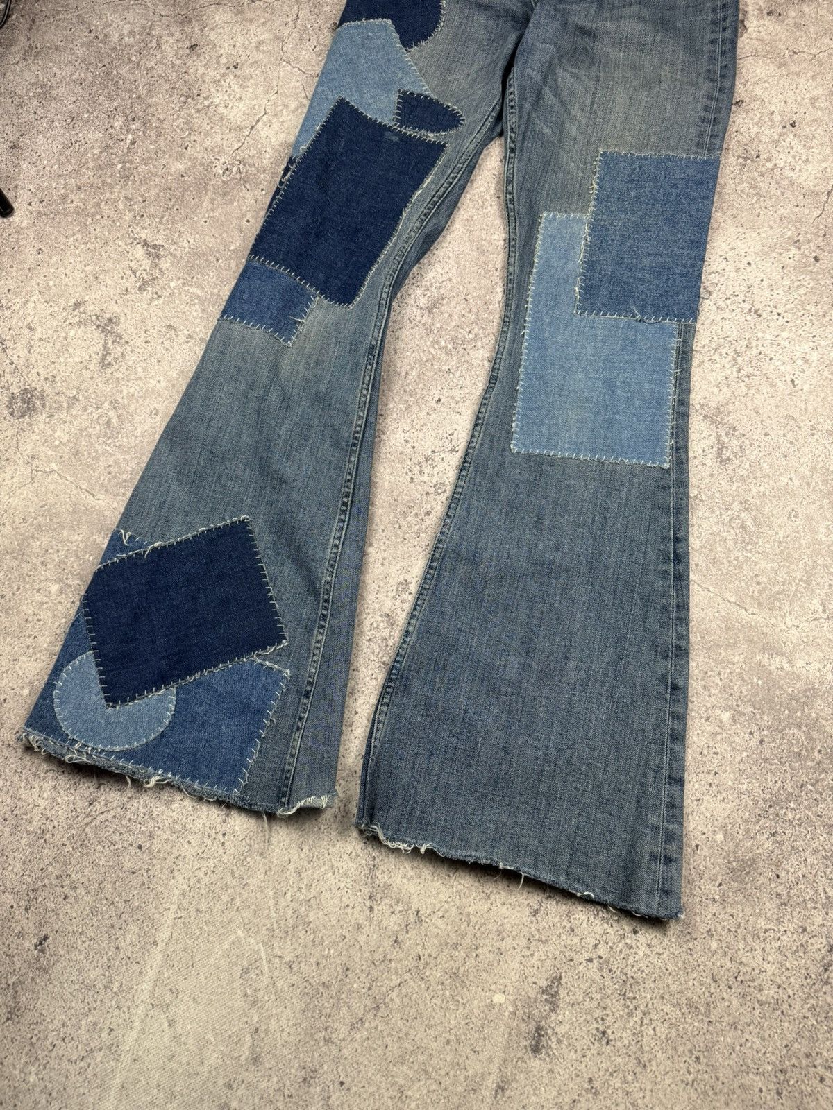 Bdg BDG Flared Patchwork Japanesse Y2K Jeans Low Rise Size 26" / US 2 / IT 38 - 4 Thumbnail