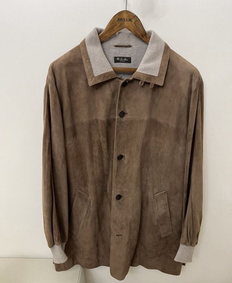 Image of Loro Piana Leather Suede Cashmere Cozy Lining Bomber Jacket in Brown, Men's (Size 2XL)