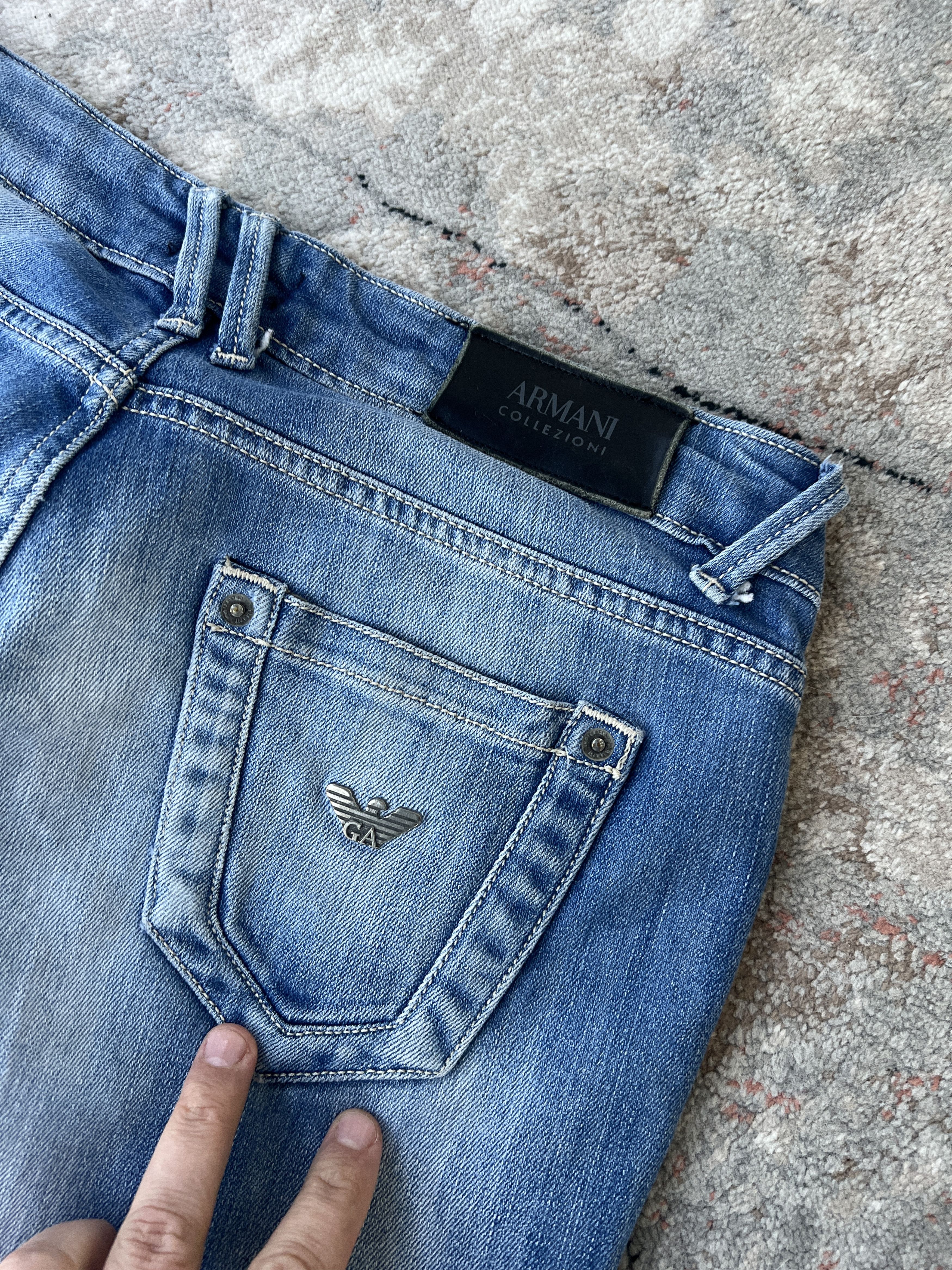 Armani Collezioni Armani Collezioni Jeans Metal Logo Size 31" - 5 Thumbnail
