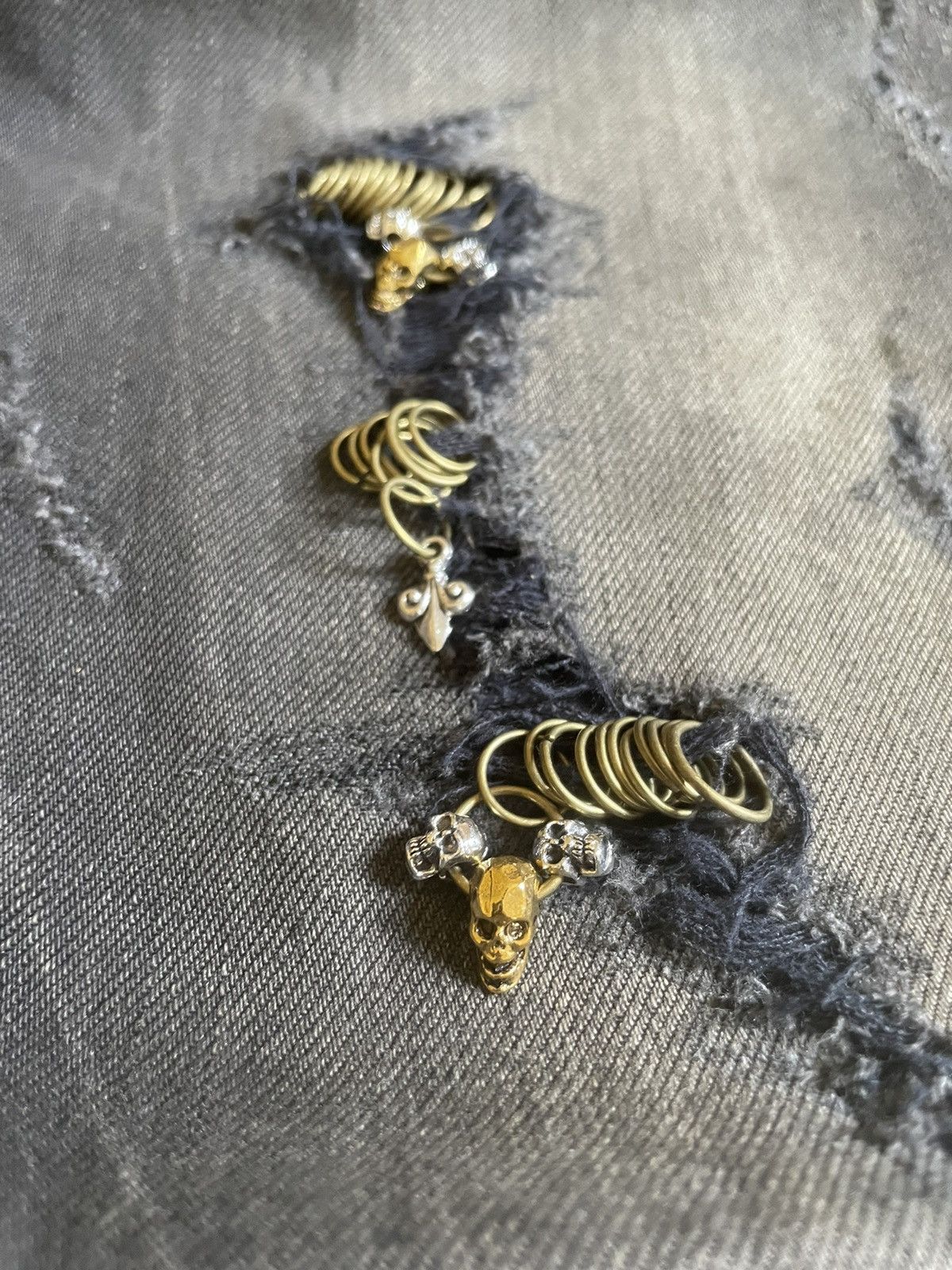 5351 POUR LES HOMMES × Obelisk × semanticdesign Semantic design Pierced & Charms Gothic Claw Mark Jeans Size US 30 / EU 46 - 7 Thumbnail