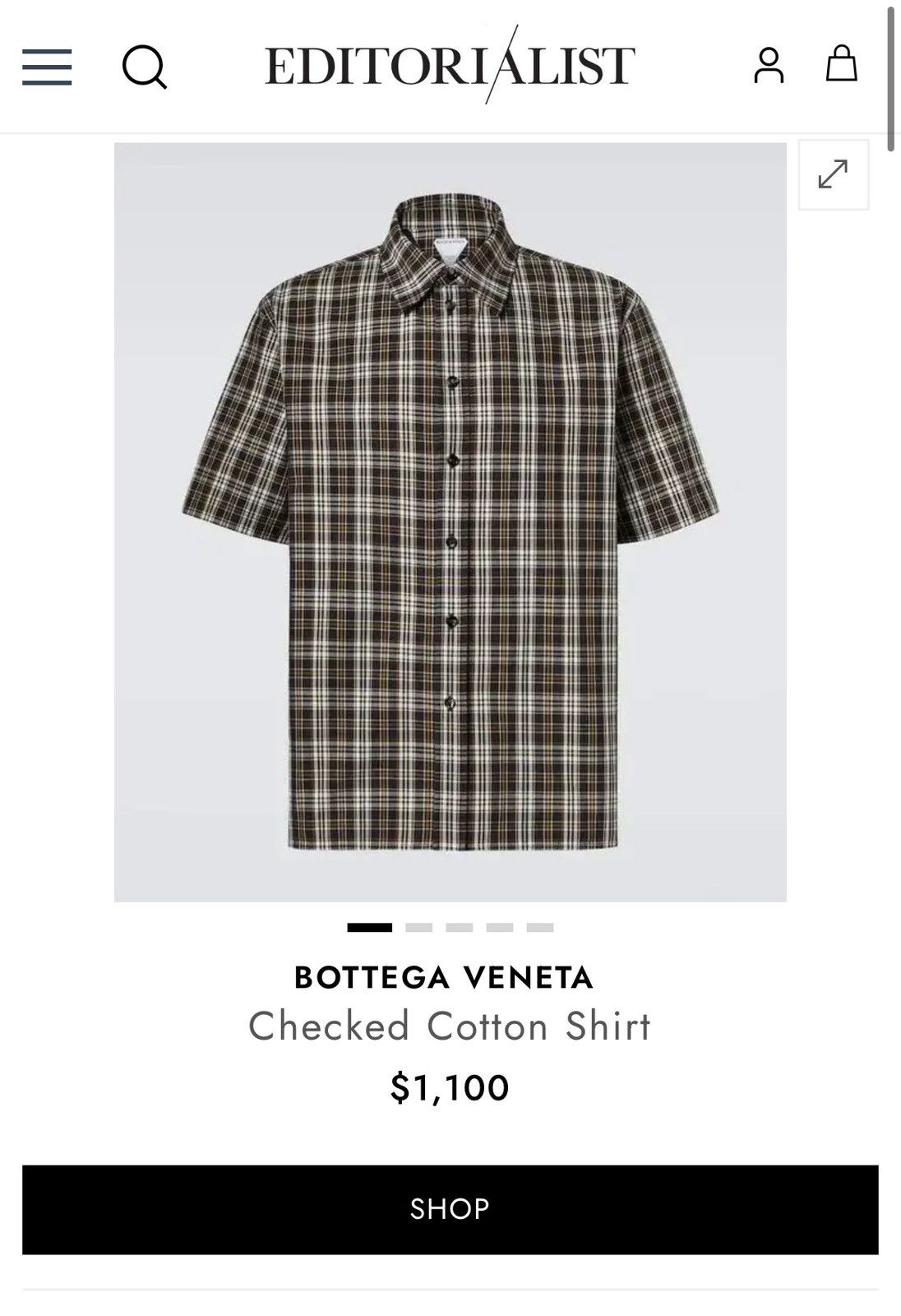 Bottega Veneta Bottega Veneta check cotton shirt AW 24 Size US L / EU 52-54 / 3 - 8 Thumbnail