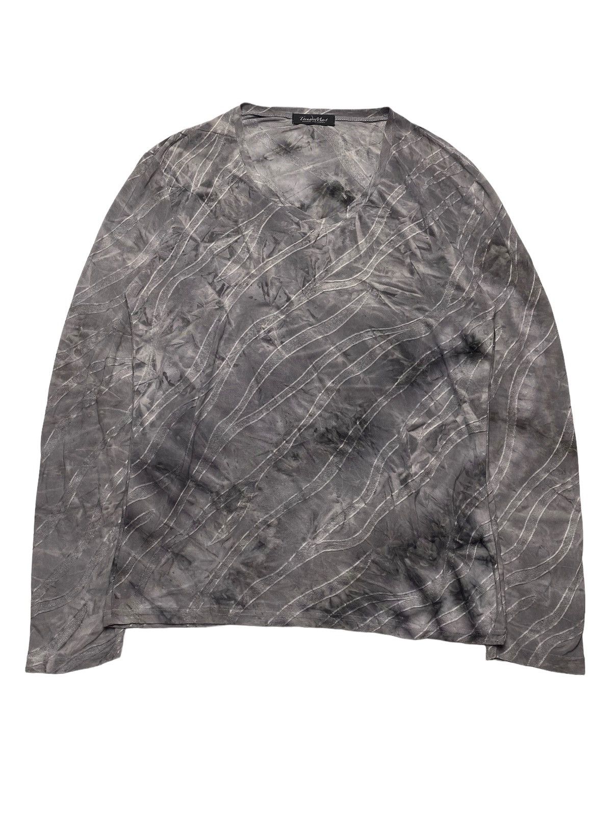 image of If Six Was Nine x Le Grande Bleu L G B 2000S Tornado Mart - Glitter Jacquard Mesh Top in Smoky Gray