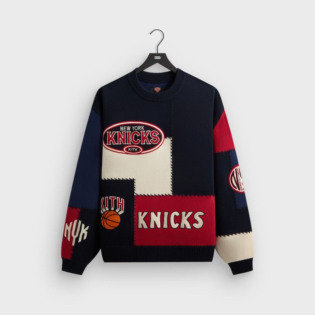 Kith Kith for the New York Knicks Patchwork Crewneck Sweater XL Size US XL / EU 56 / 4 - 1 Thumbnail
