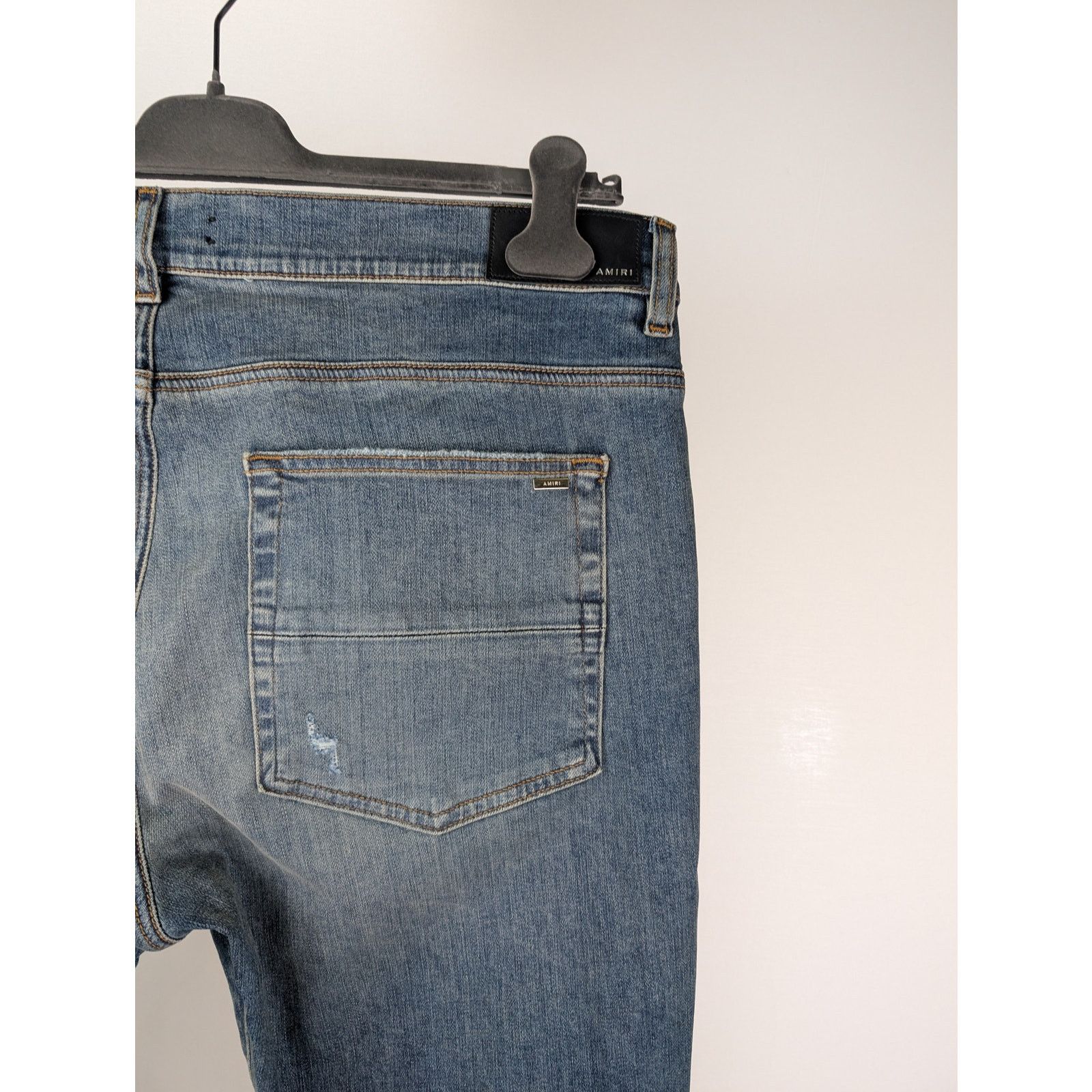 Amiri o1rshd1 Bandana Jacquard Jean in Crafted Indigo Blue Size US 29 - 11 Thumbnail