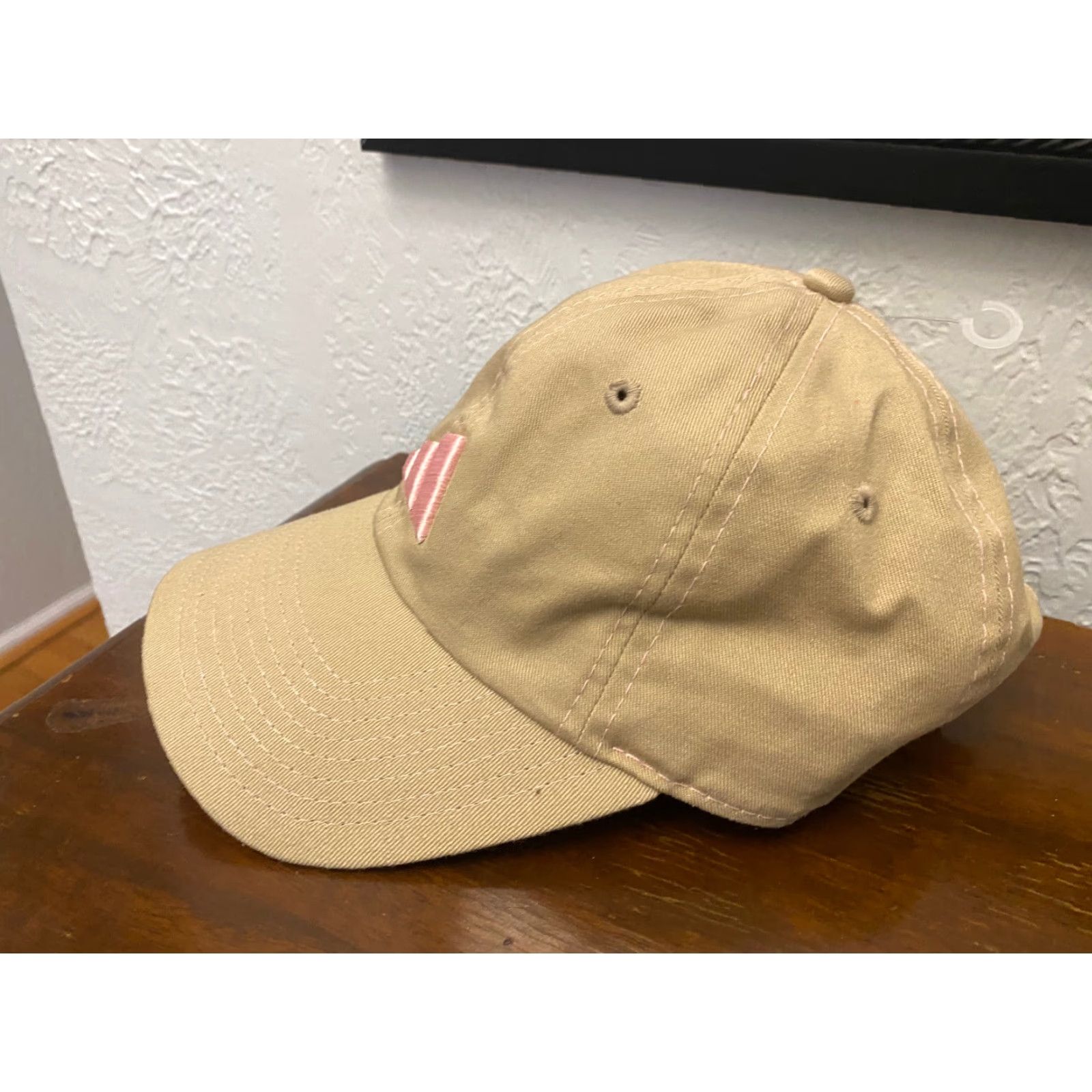 Adidas adidas Baseball Cap Hat Beige Tan With Pink Logo Strapback B55 Adjustable Women One Size Beige Embroidered Logo Adjustable Cap Size ONE SIZE - 2 Thumbnail