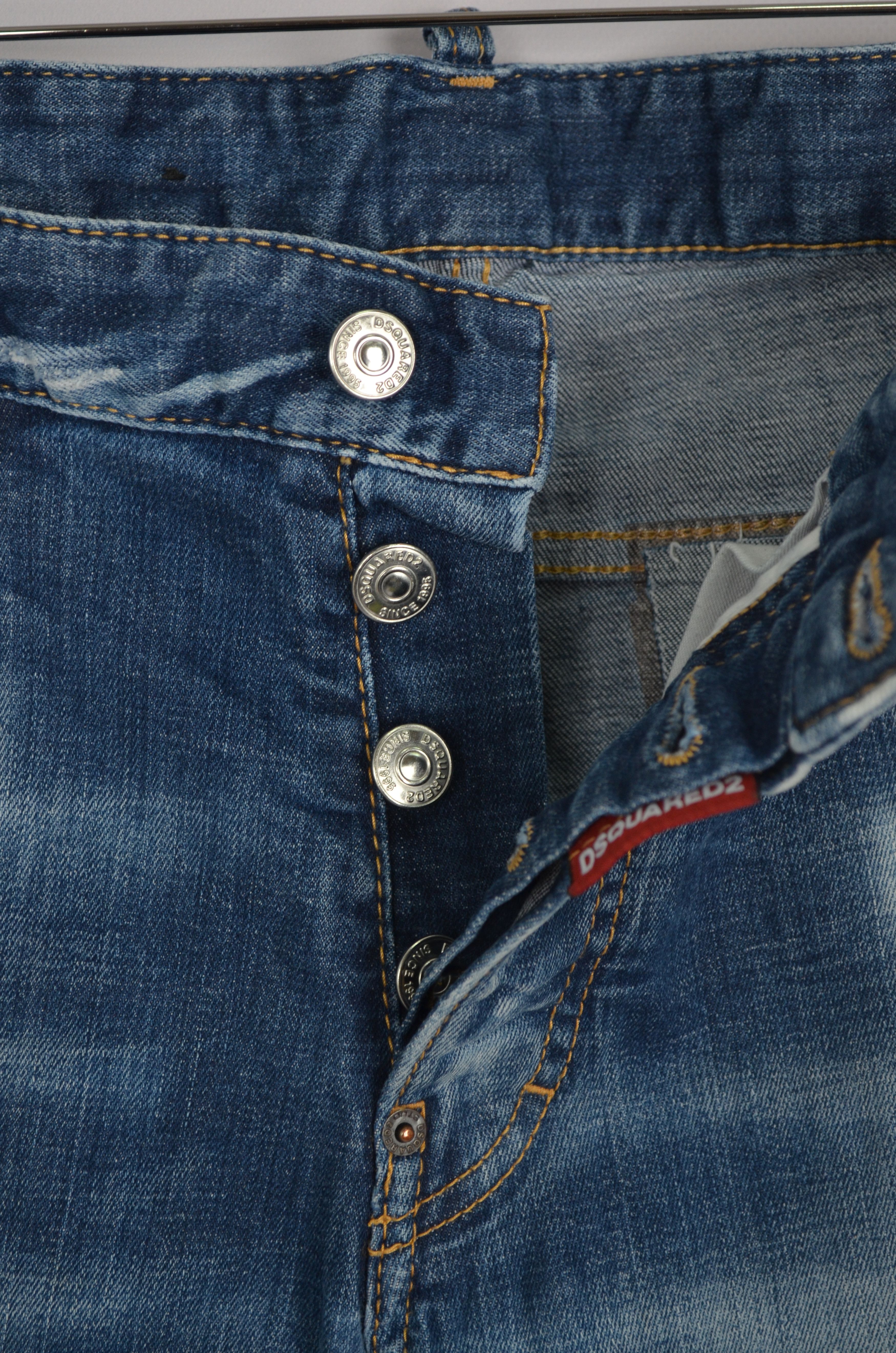 Dsquared2 Dsquared2 Cool Guy Blue Painted Distressed Slim Jeans W30 Size US 30 / EU 46 - 12 Thumbnail
