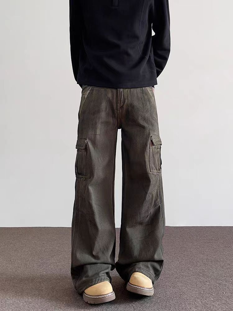 Japanese Brand × Jean Vintage Dirty Dye Workwear Aged Micro Flare Jeans Size US 30 / EU 46 - 1 Thumbnail