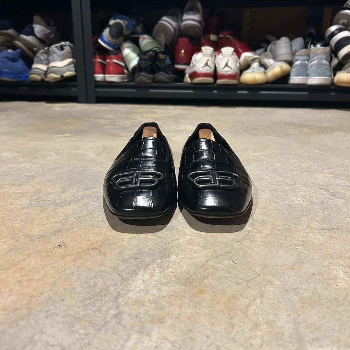 Balenciaga × Designer Balenciaga Cosy Flat Croc Embossed Leather Loafers US 9 Size US 9 / EU 42 - 5 Thumbnail