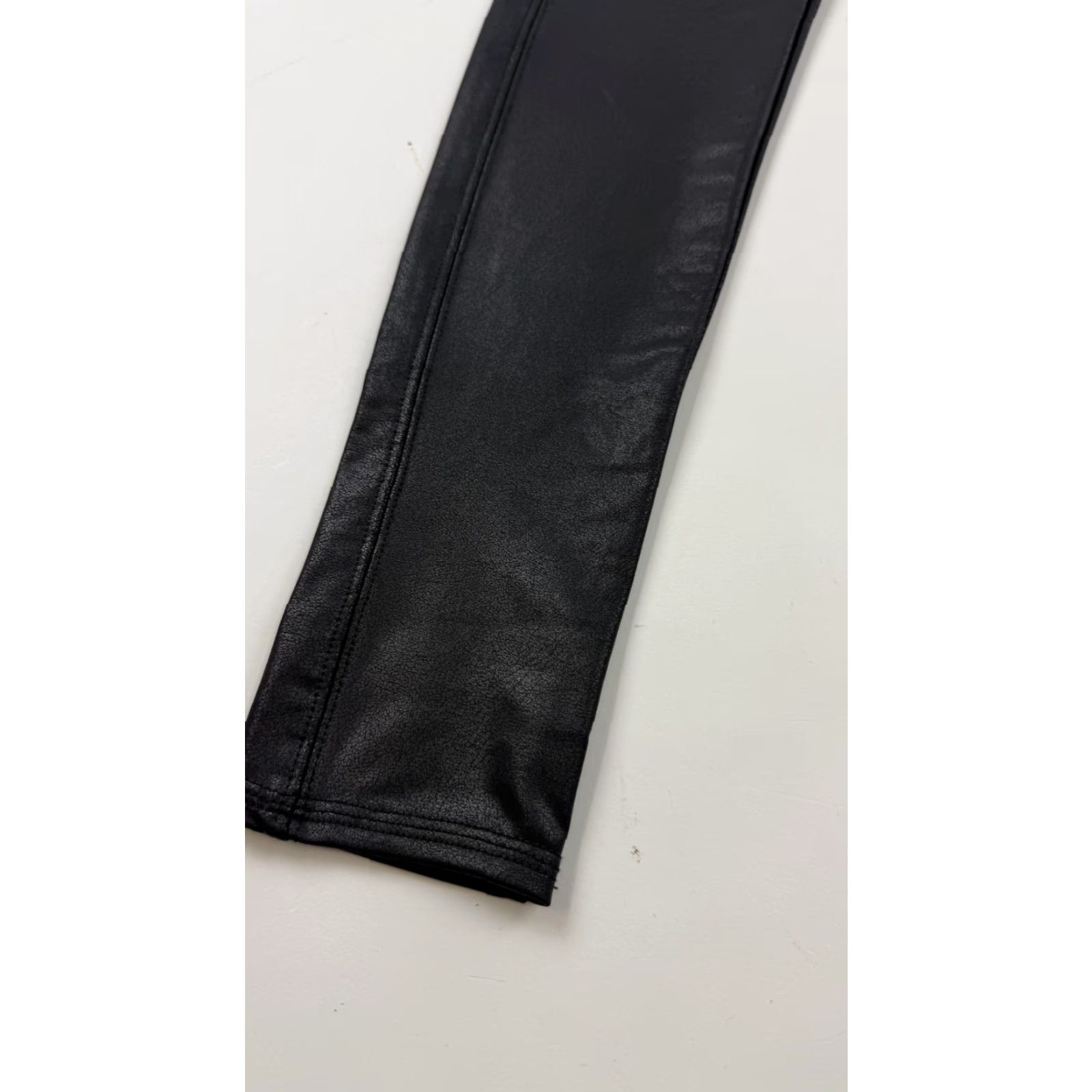 Vintage VINTAGE Jane and Bleecker Leggings Womens M Black Faux Leather High Rise Stretch Size 32" / US 10 / IT 46 - 2 Thumbnail