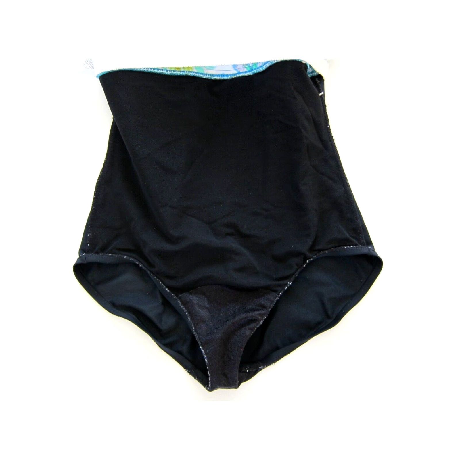 Vintage Maxine Of Hollywood Black Green White Floral Ruffle Built In Bra Swimsuit 6 Size ONE SIZE - 6 Thumbnail