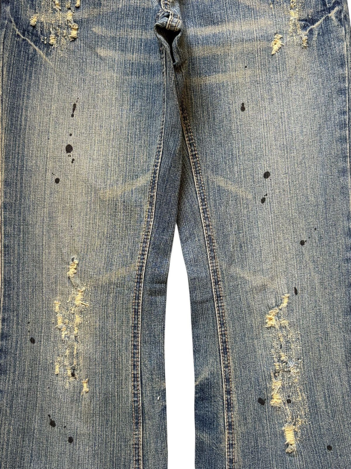 Diesel Vintage Copper Smith Distress Low Rise Flare Jeans Size 26" / US 2 / IT 38 - 3 Thumbnail