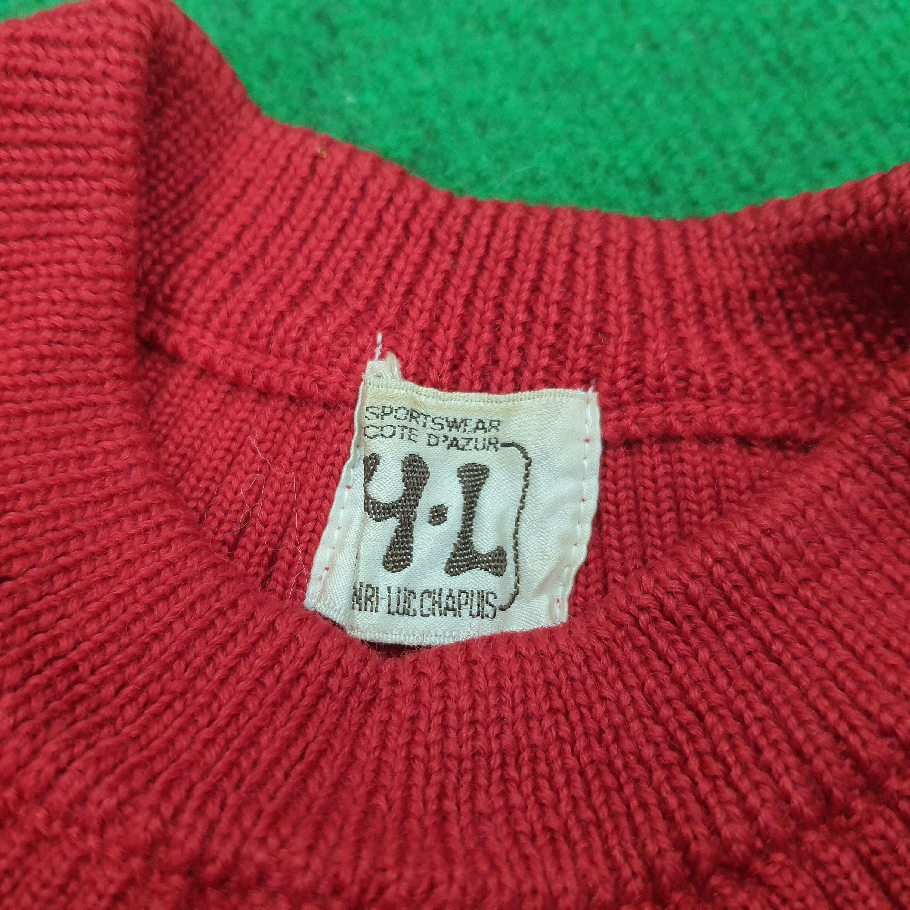 Vintage Vintage Henri Luccapuis Happy Ski Knitted Sweatshirt Size US M / EU 48-50 / 2 - 5 Thumbnail