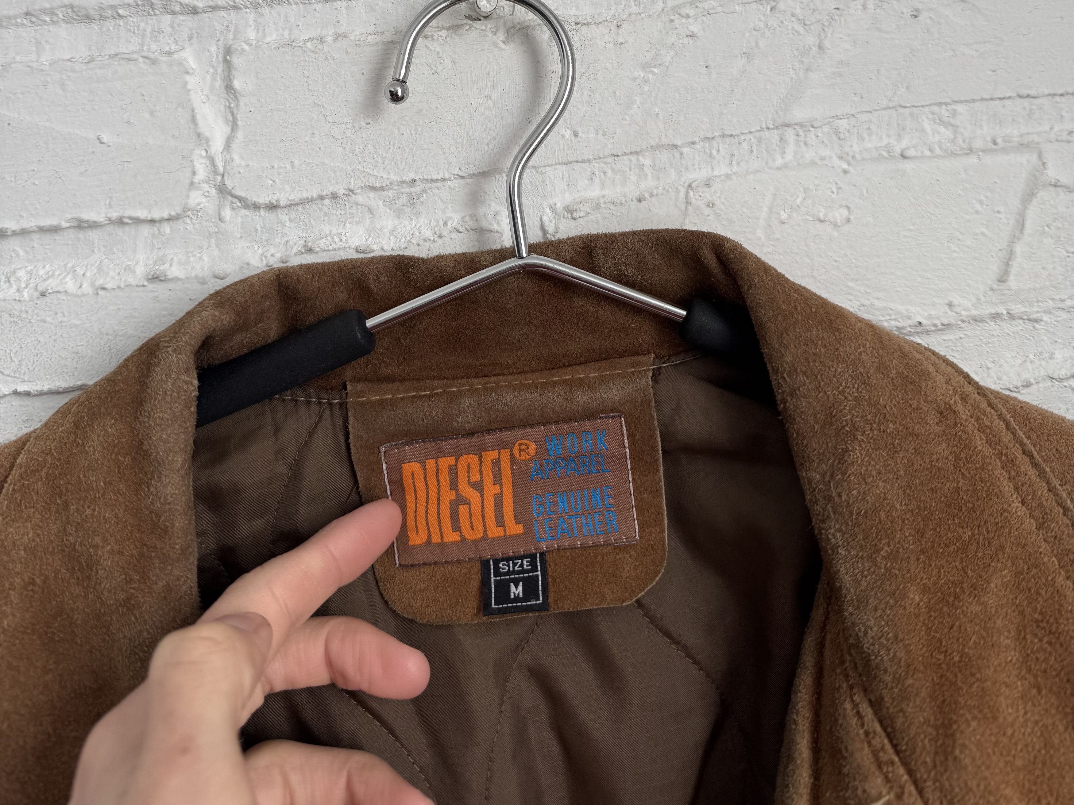Diesel Vintage 2000s DIESEL work suede leather jacket Size US M / EU 48-50 / 2 - 2 Thumbnail