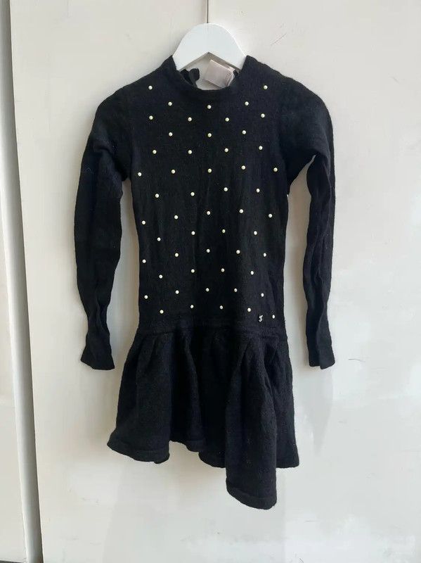 Chanel Chanel Black Long Sleeve Dress with Pearls 0089 Size S / US 4 / IT 40 - 1 Thumbnail